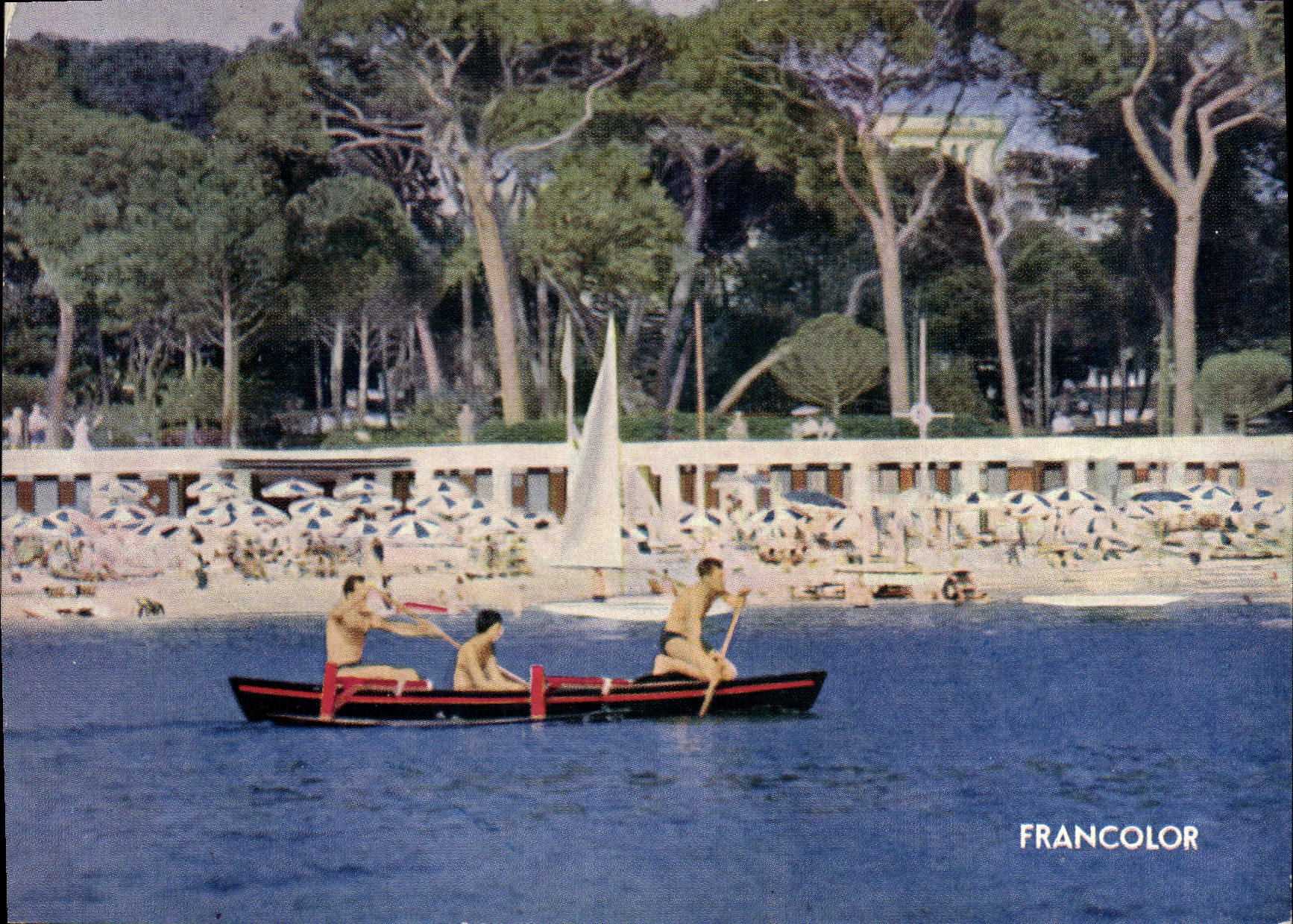CPSM Juan Les Pins La Plage Et La Pinede
