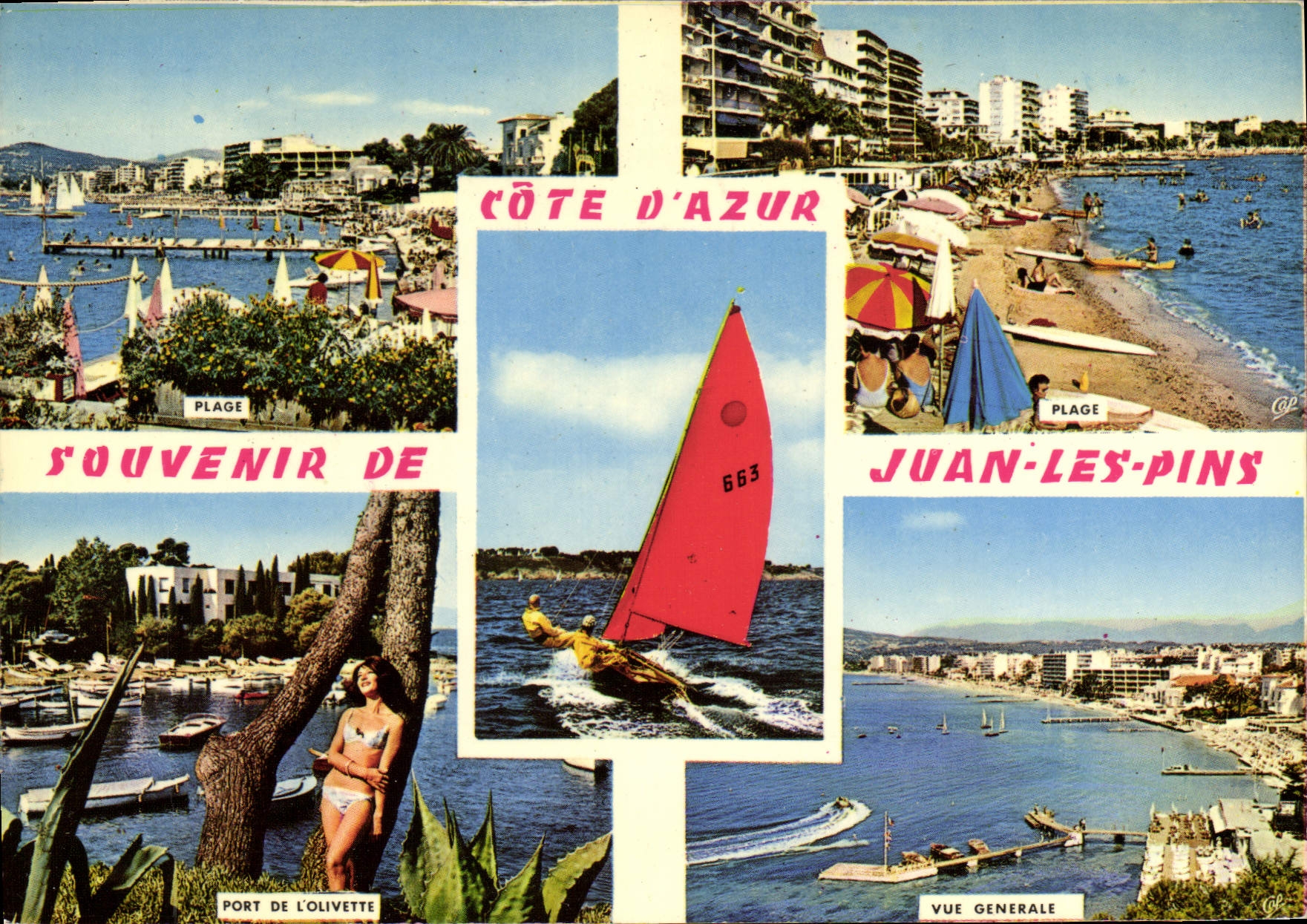 CPSM Juan Les Pins Carrefour Mondial Du Tourisme