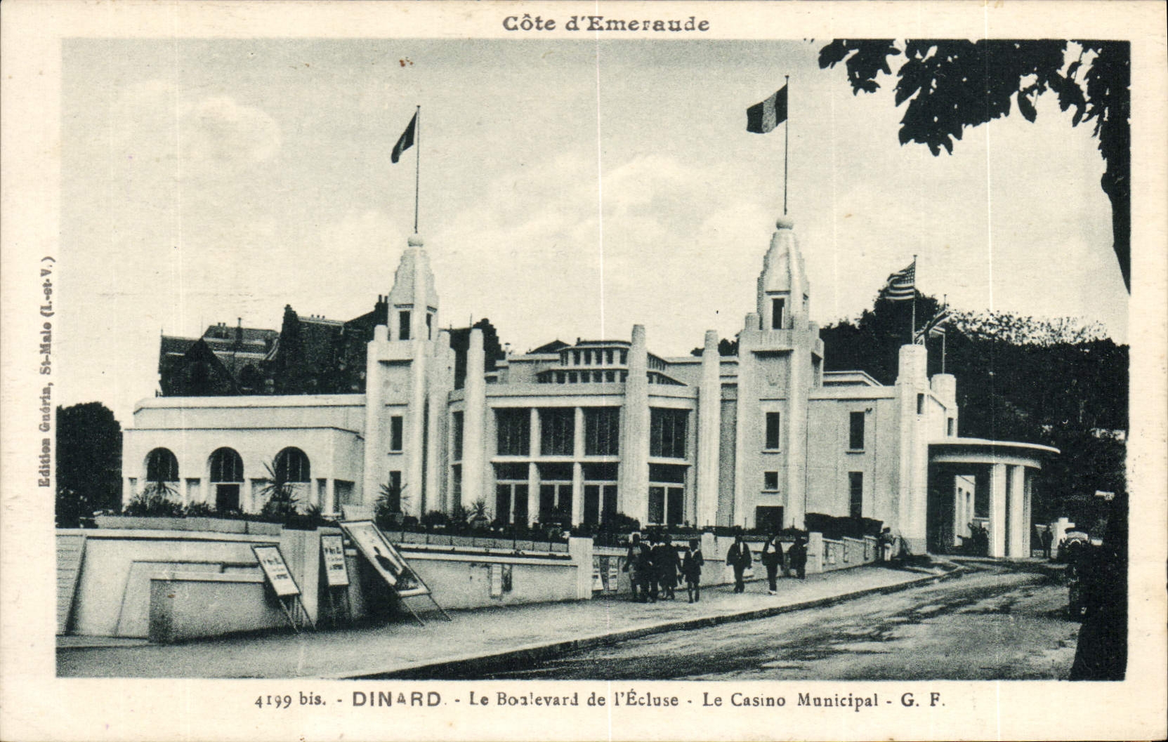 CPA Dinard Le Boulevard De I'Ecluse Le Casino Municipal