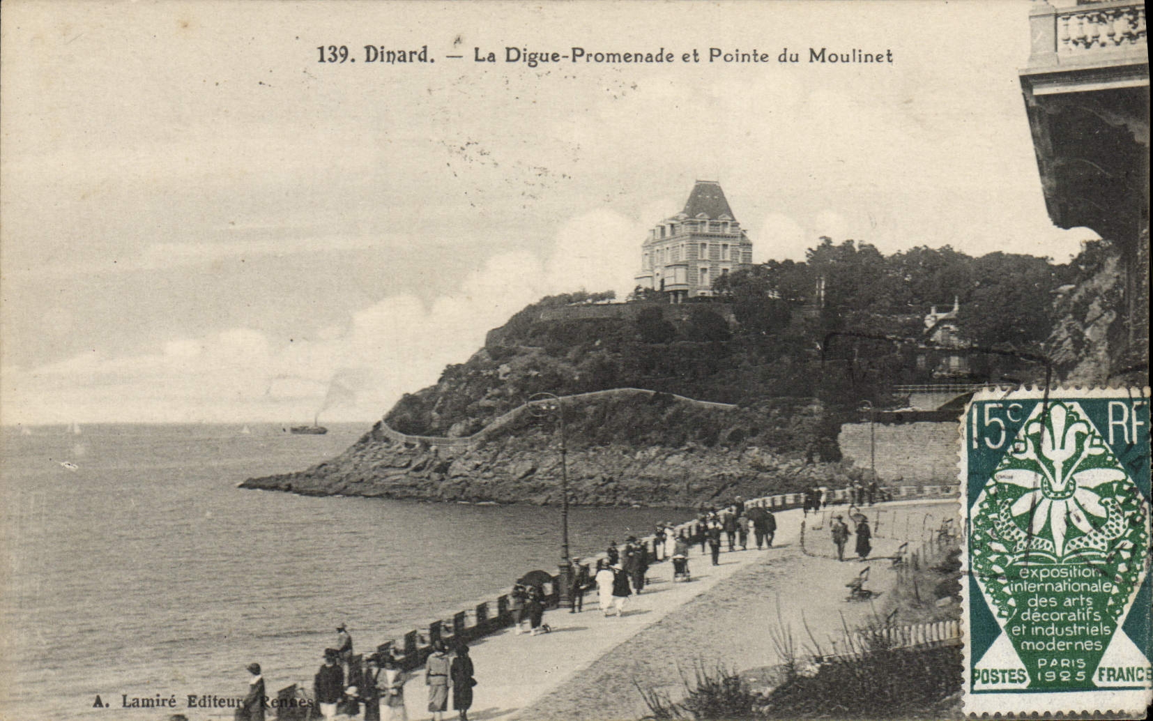 CPA Dinard La Digue Promenade Et Pointe Du Moulinet