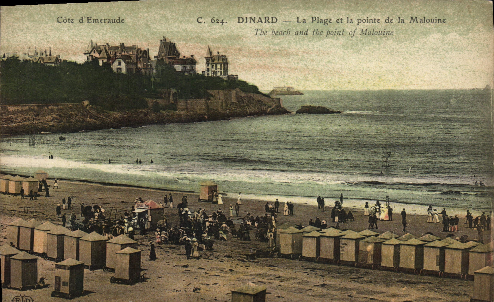 CPA Dinard La Plage Et La Pointe De La Malouine