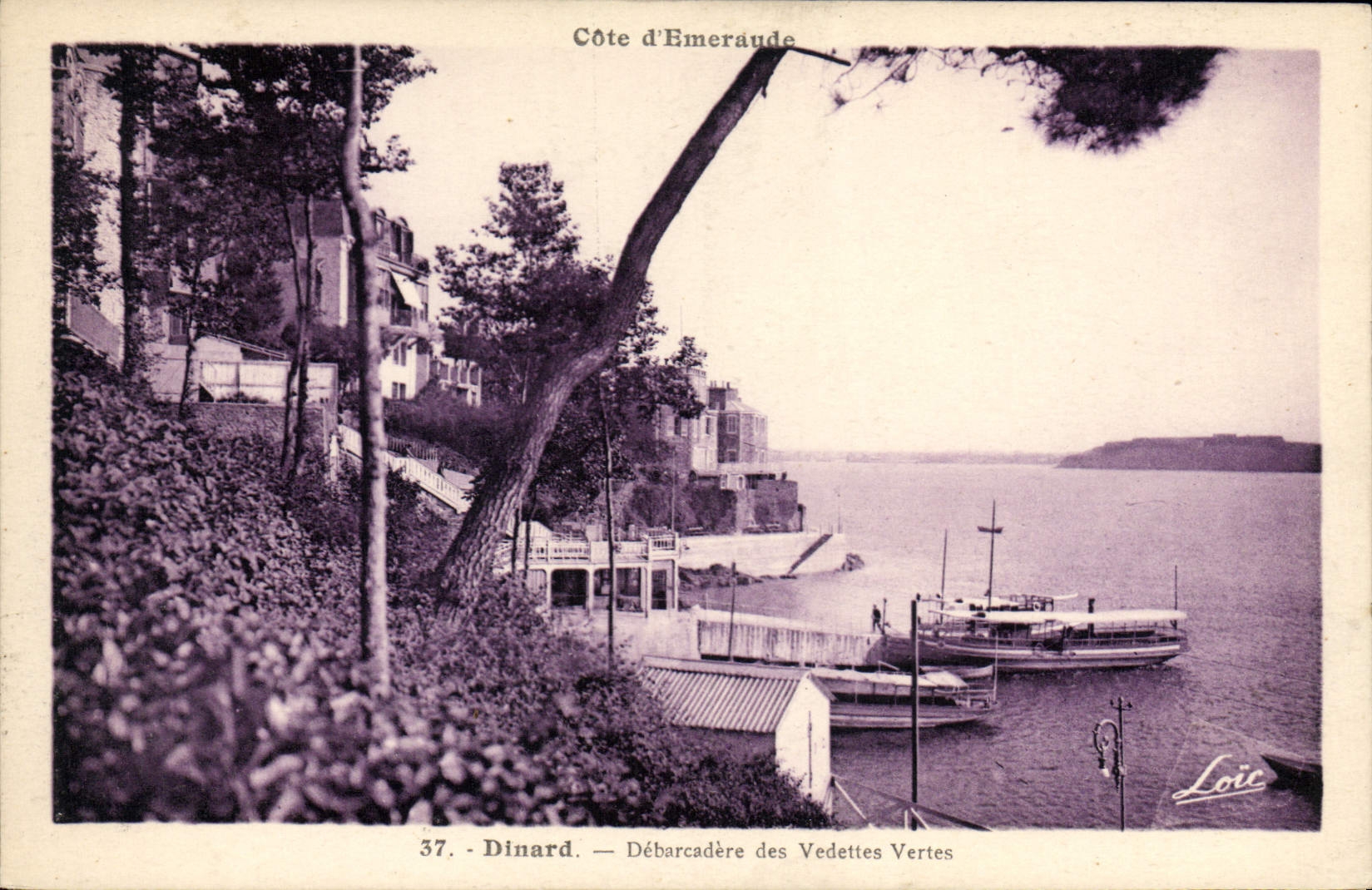 CPA Dinard Debarcadere Des Vedettes Vertes