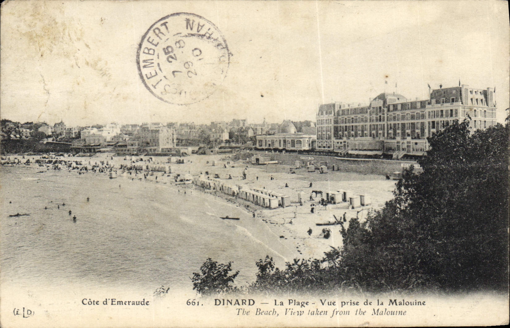 CPA Dinard La Plage Vue Prise De La Malouine