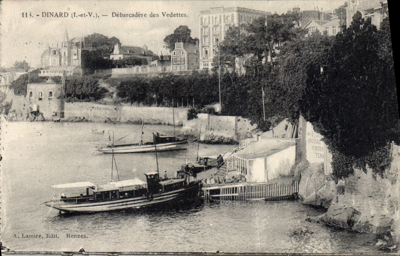 CPA Dinard Debarcadere Des Vedettes