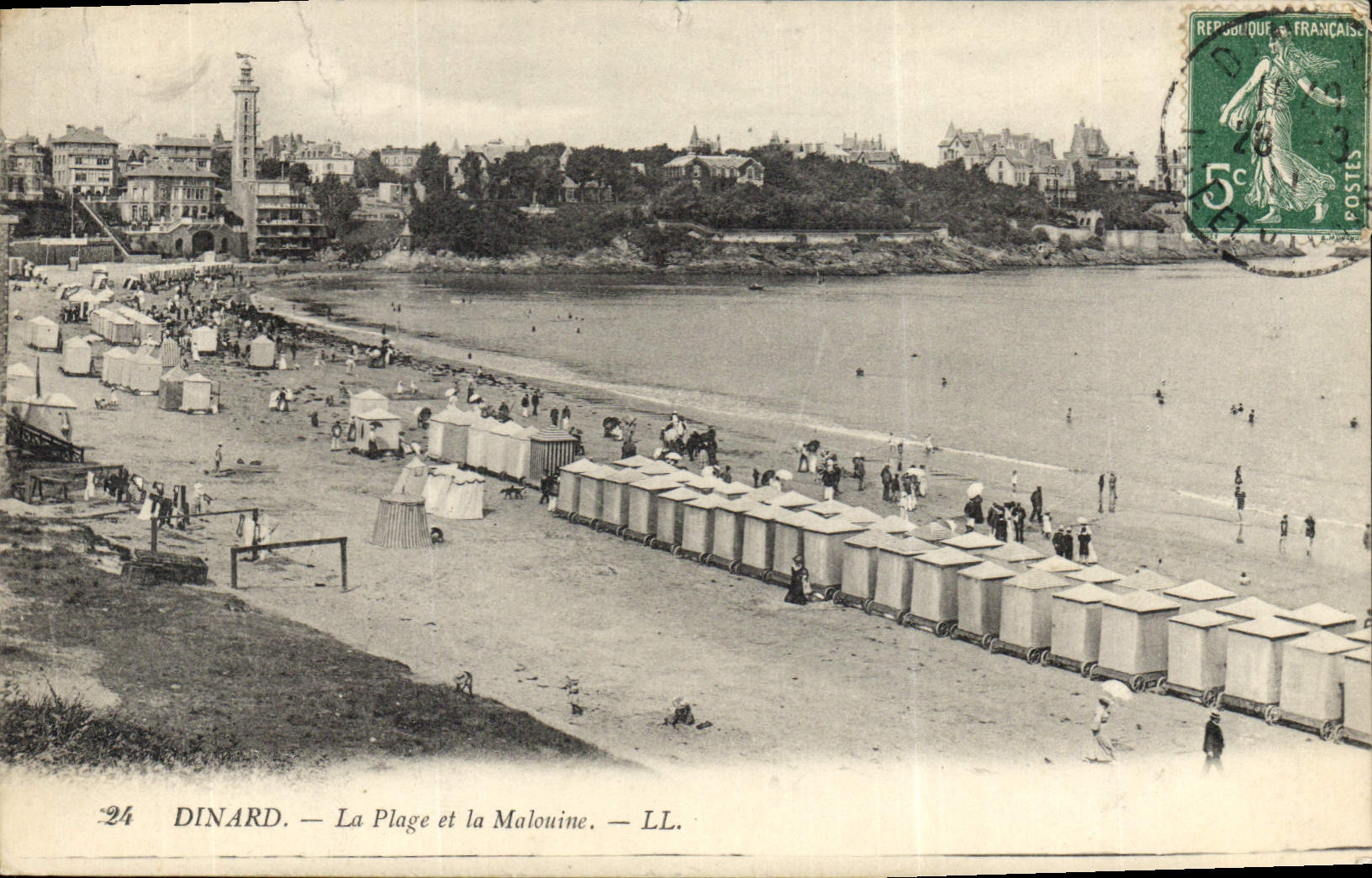 CPA Dinard La Plage Et La Malouine