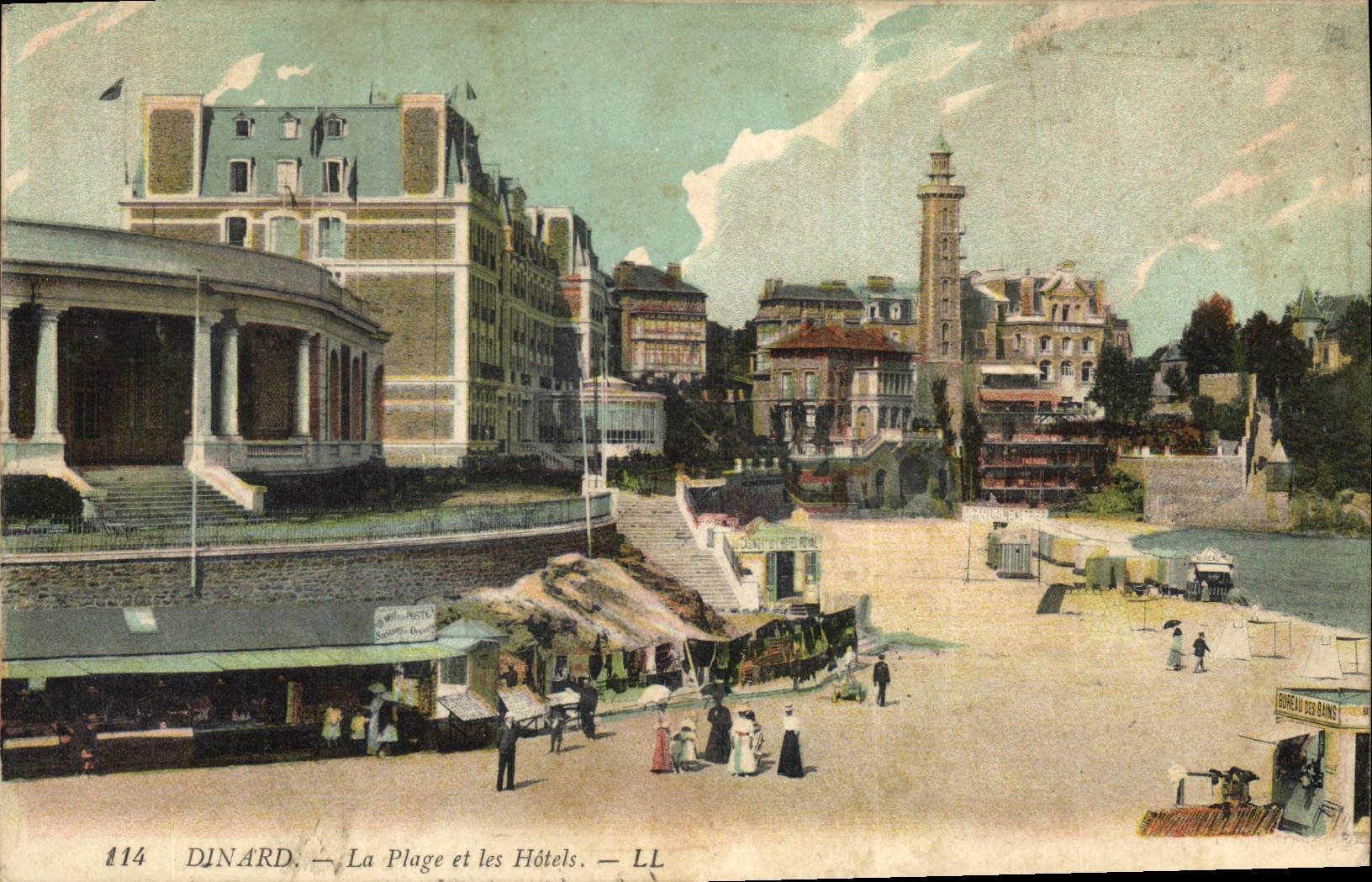 CPA Dinard La Plage Et Les Hotels