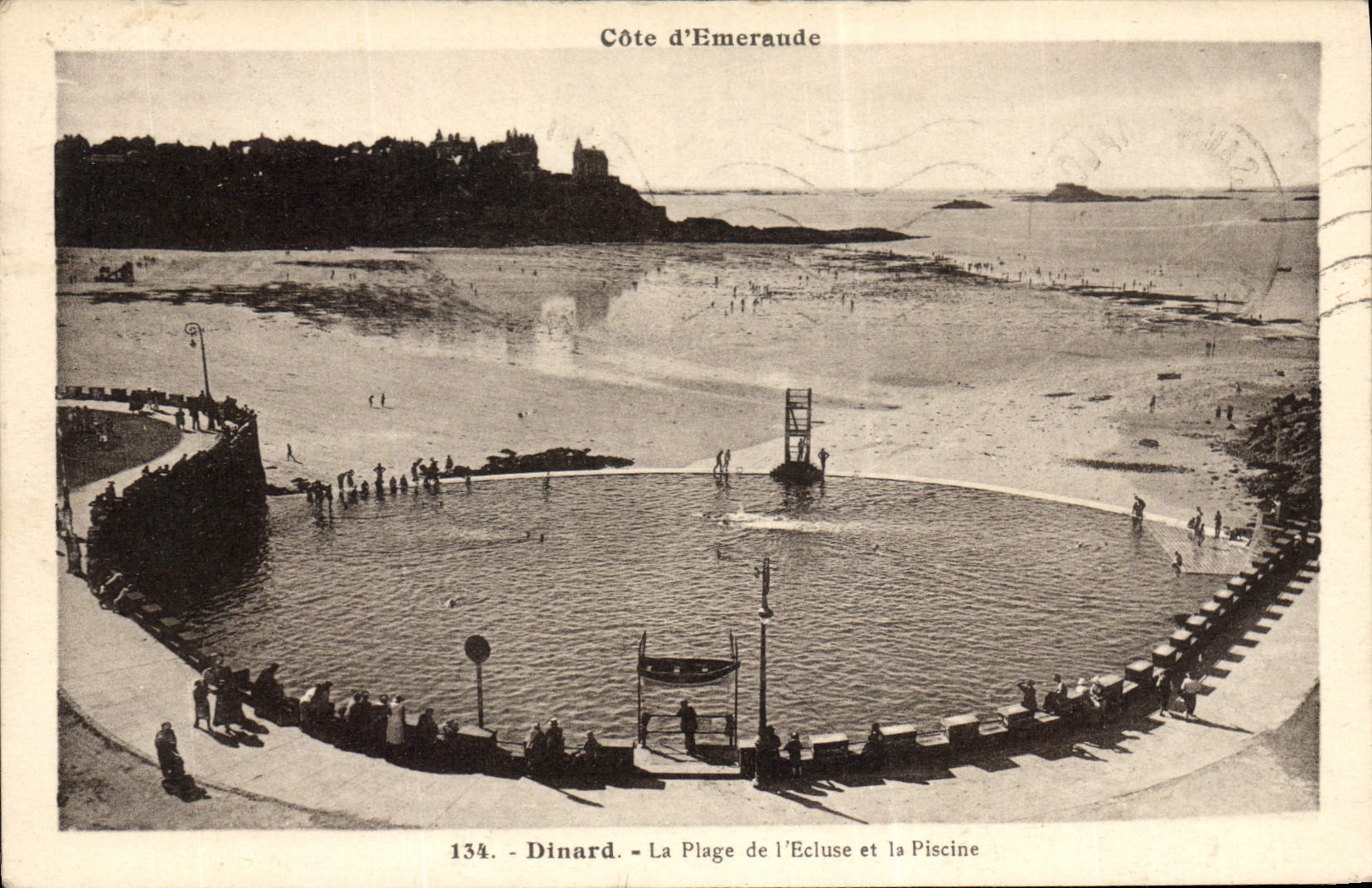 CPA Dinard La Plage De I'Ecluse Et La Piscine
