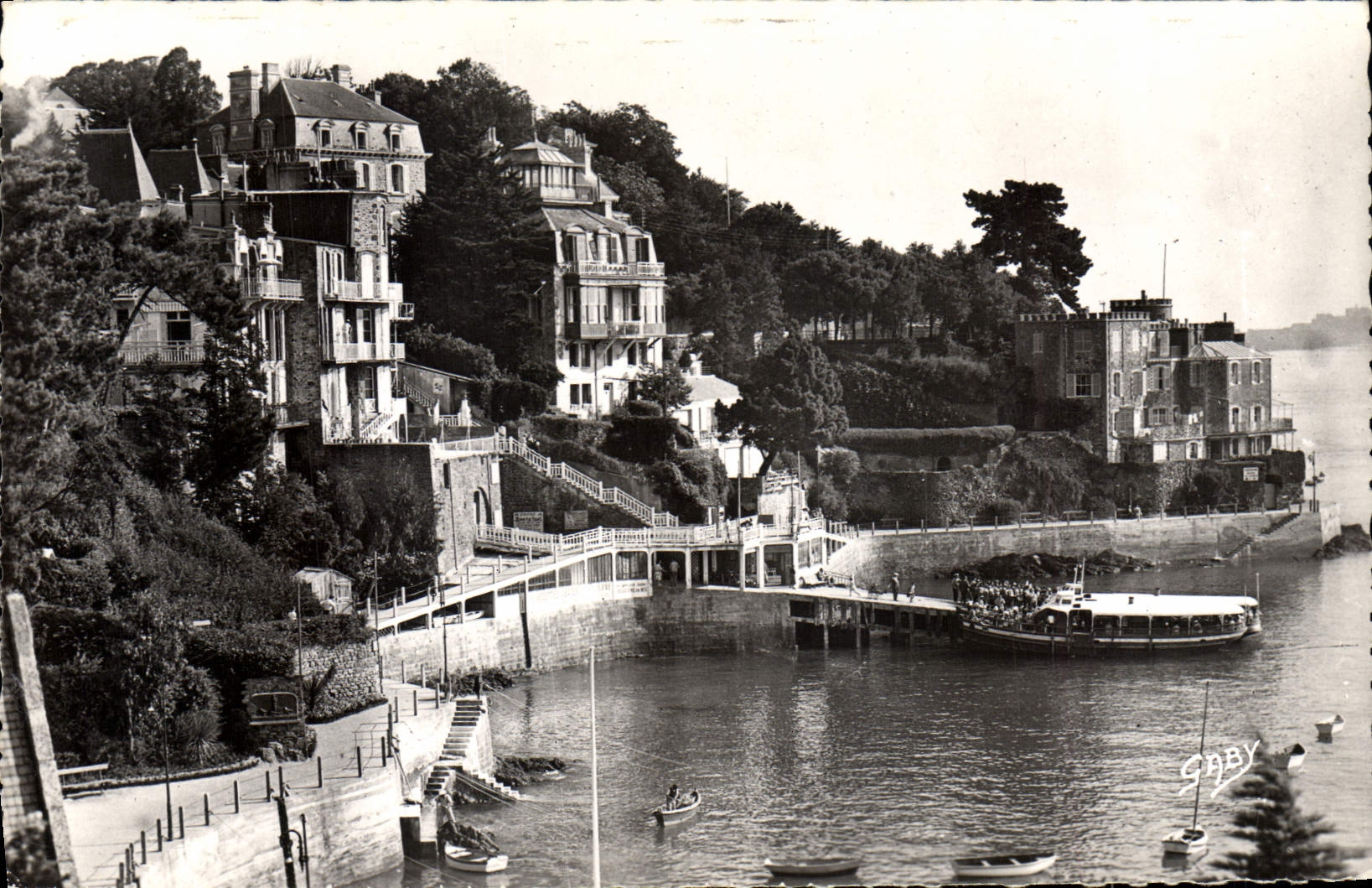 CPA Dinard Promenade Au Clair De Lune cale des vetdettes vertes