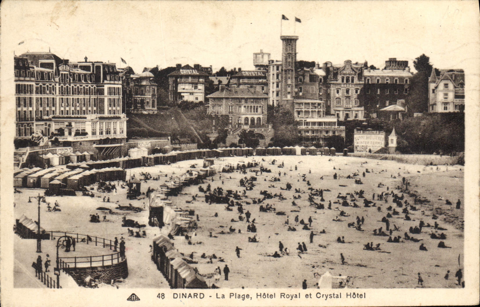 CPA Dinard La Plage Hotel Royal Et Crystal Hotel