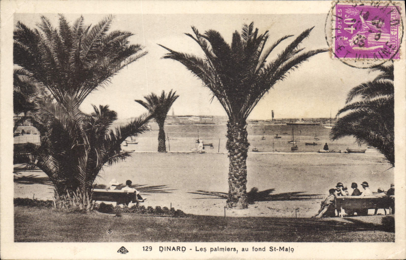 CPA Dinard Les Palmiers Au Fond St Malo