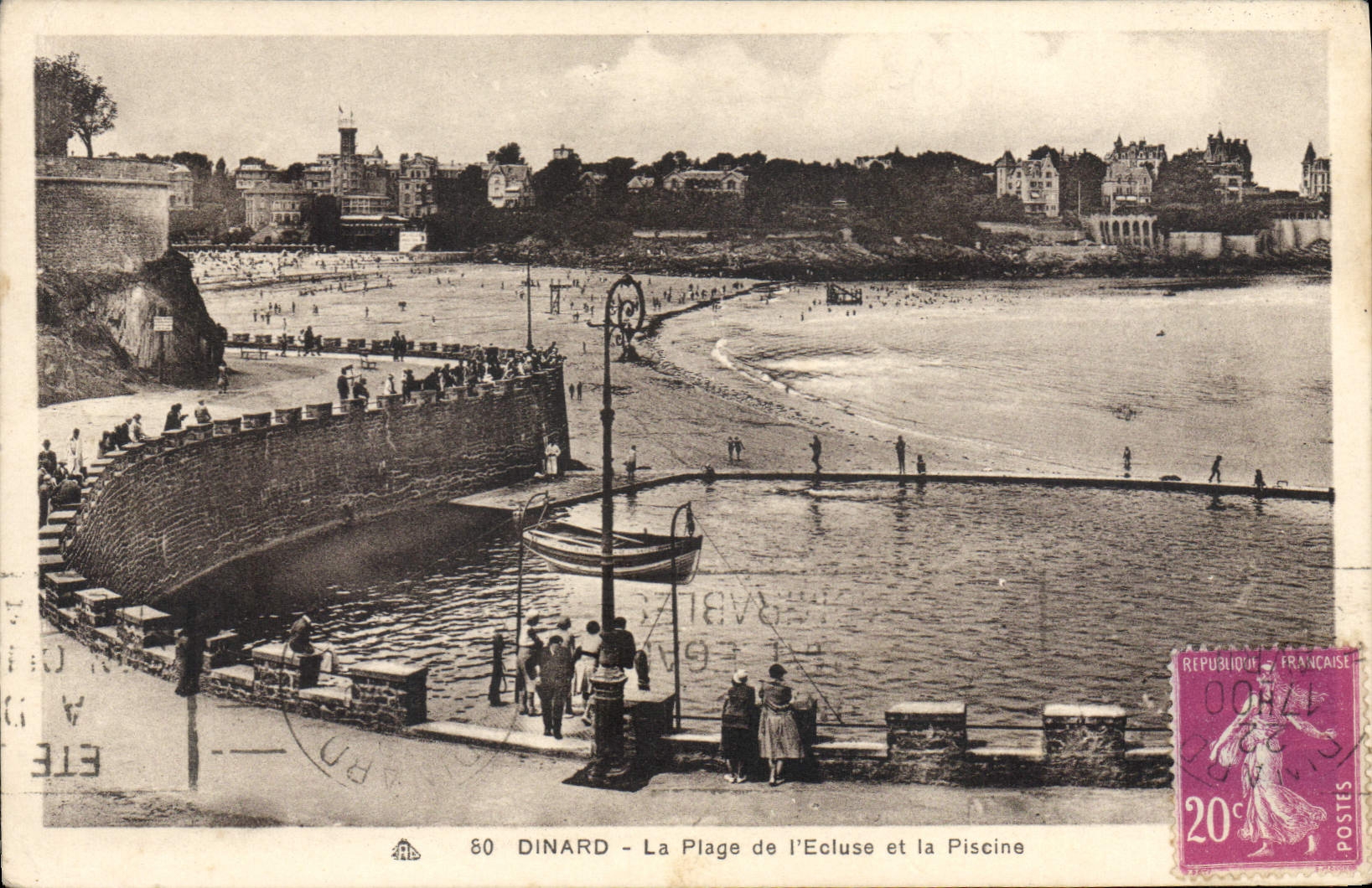 CPA Dinard La Plage De I'Ecluse Et La Piscine