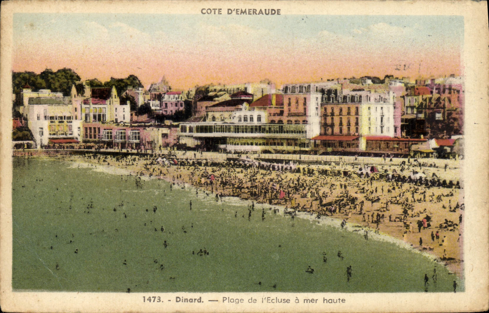 CPA Dinard Plage De I'Ecluse A Mer Haute