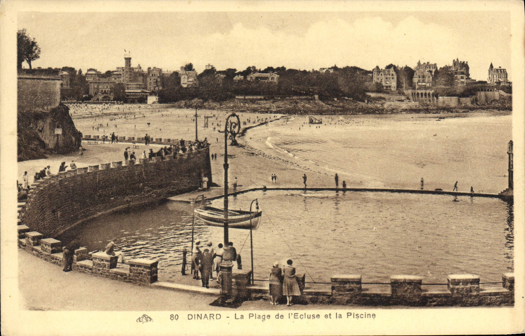 CPA Dinard La Plage De I'Ecluse Et La Piscine