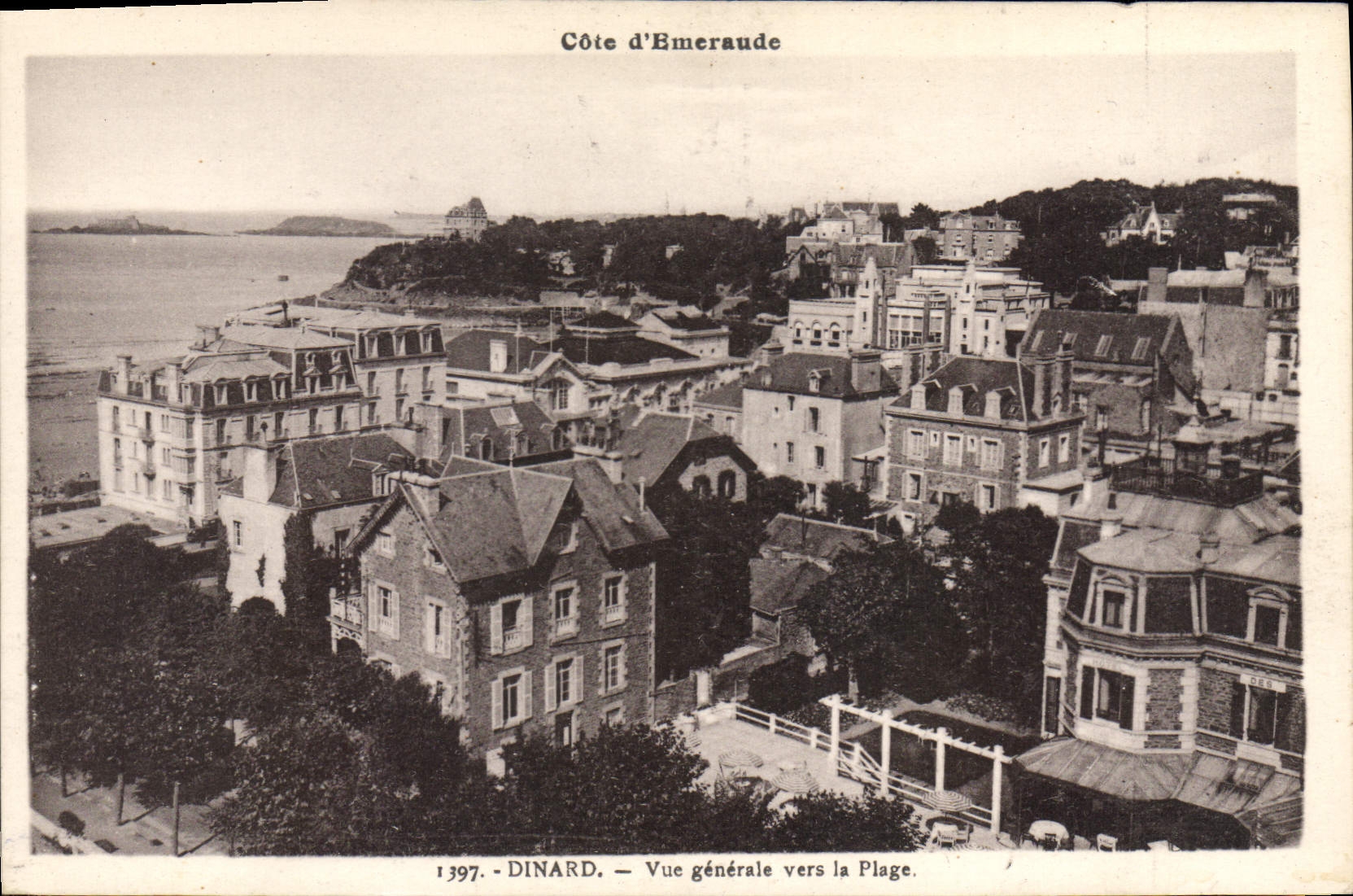 CPA Dinard Vue Generale Vers La Plage