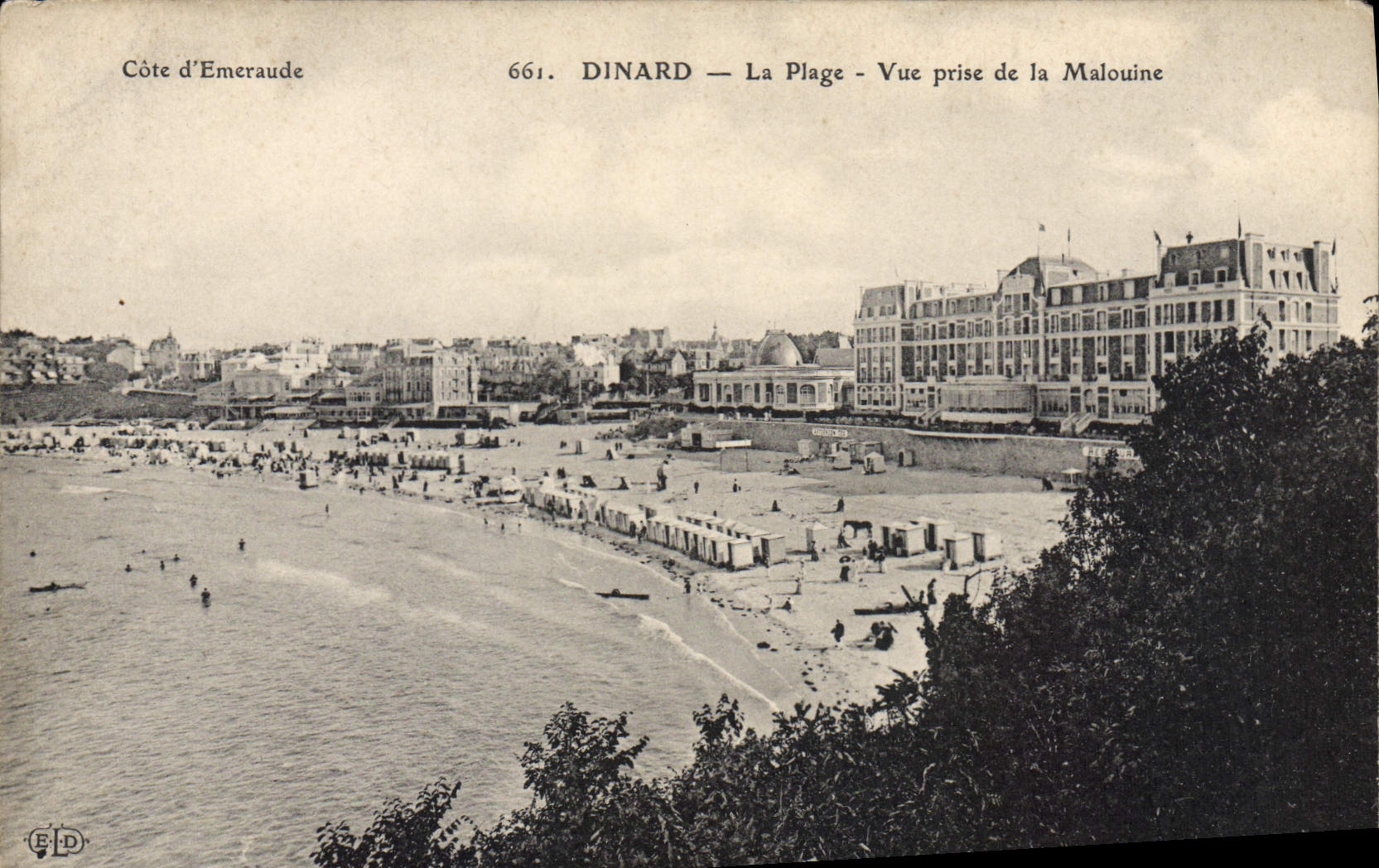CPA Dinard La Plage Vue Prise De La Malouine