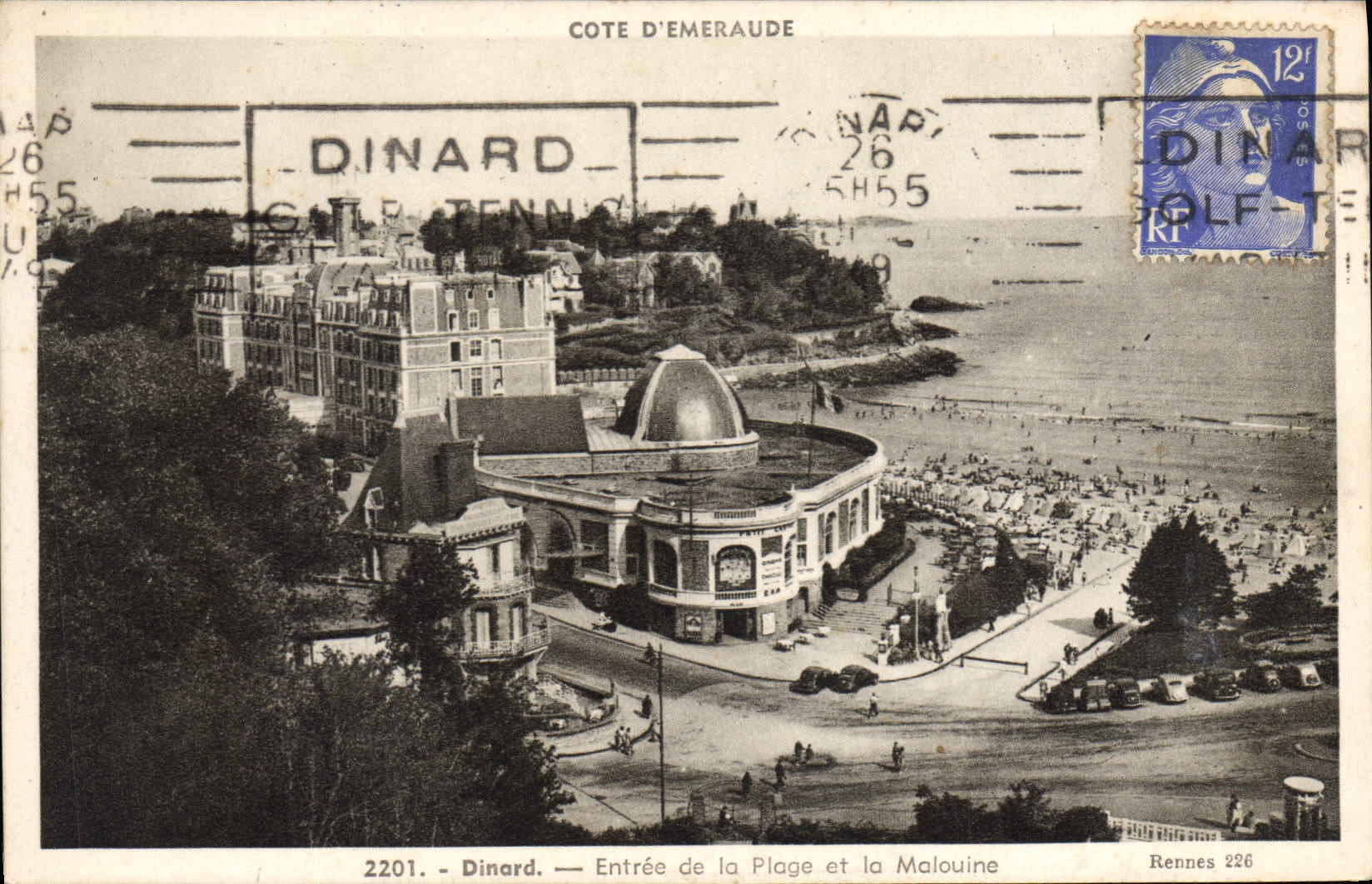 CPA Dinard Entree De La Plage Et La Malouine