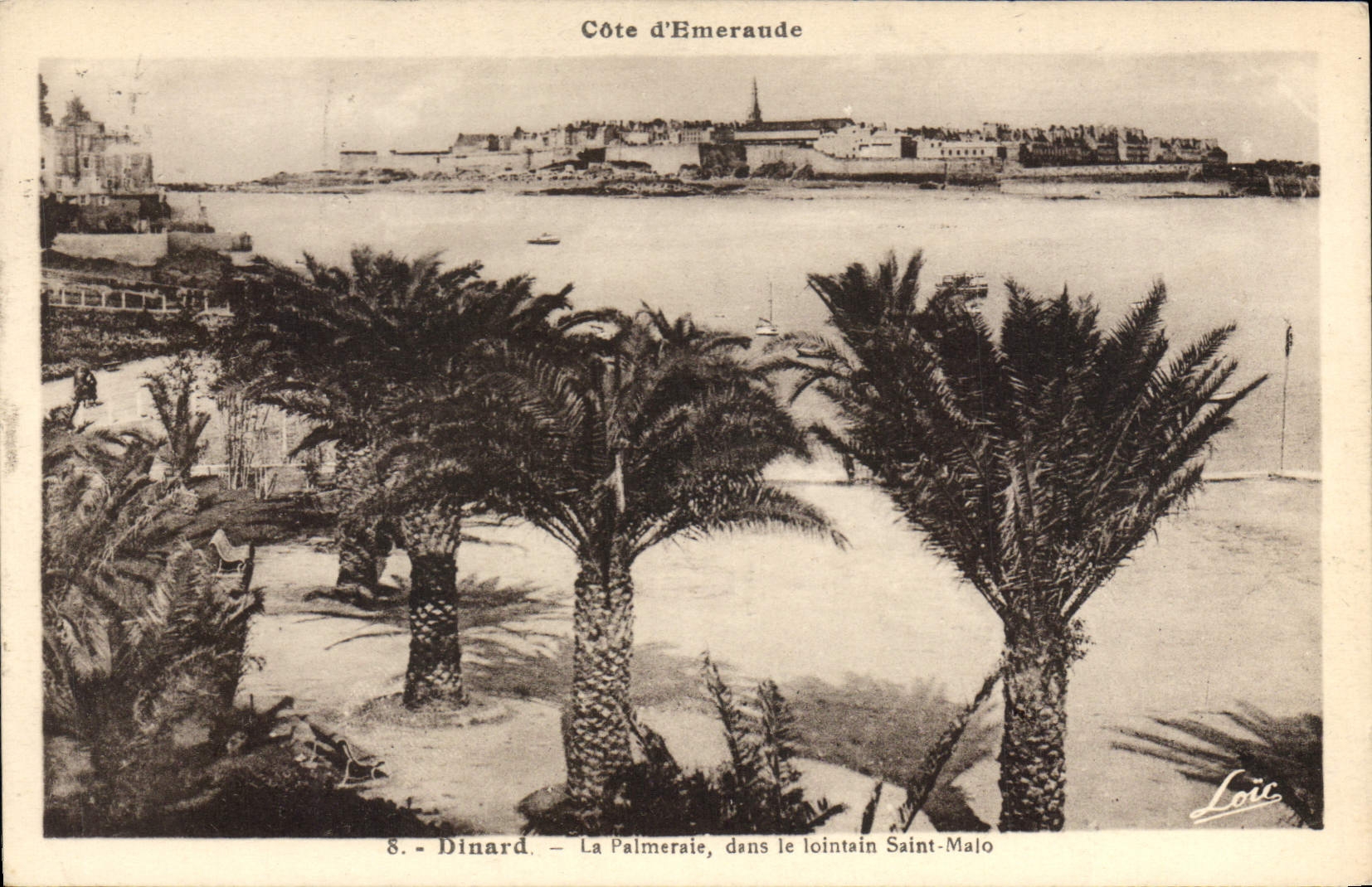 CPA Dinard La Palmeraie Dans Le Lointain Saint Malo