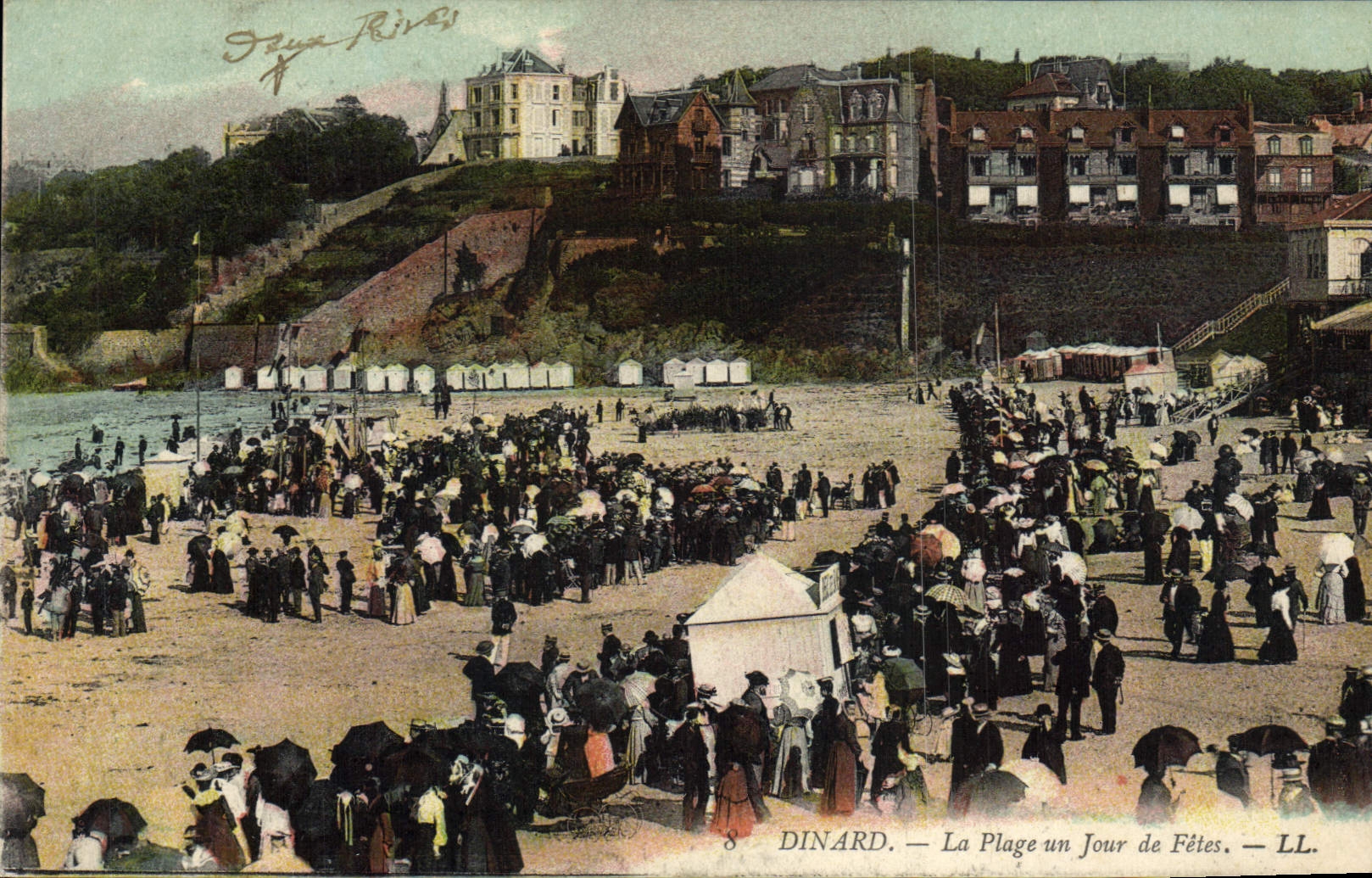 CPA Dinard La Plage Un Jour De Fetes