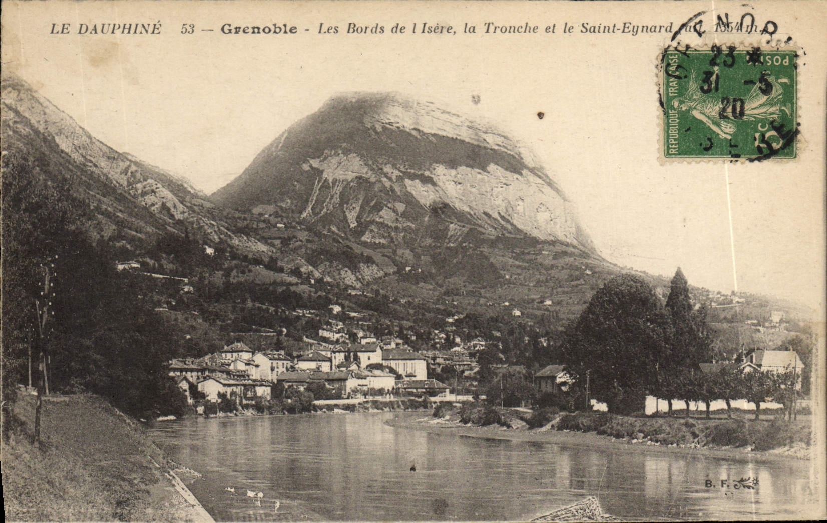 CPA Grenoble Les Bords De I'Isere La Tronche Et Le Saint Eynard