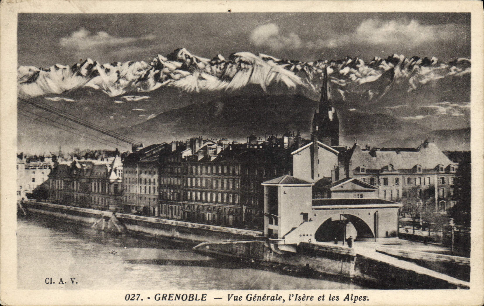 CPA Grenoble Vue Generale I'Isere Et Les Alpes