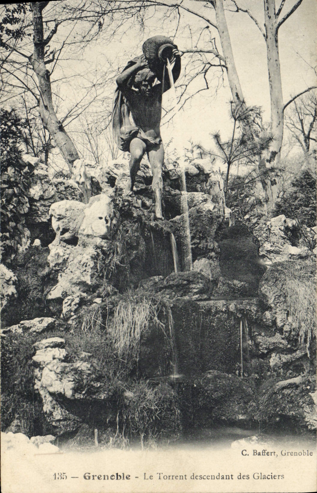 CPA Grenoble Le Torrent Descendant Des Glaciers
