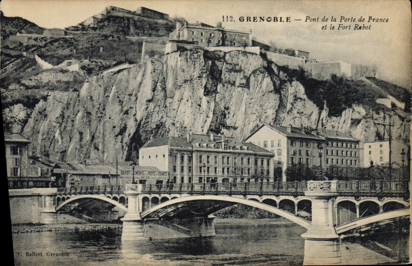 CPA Grenoble Pont De La Porte De France Et Le Fort Rabot