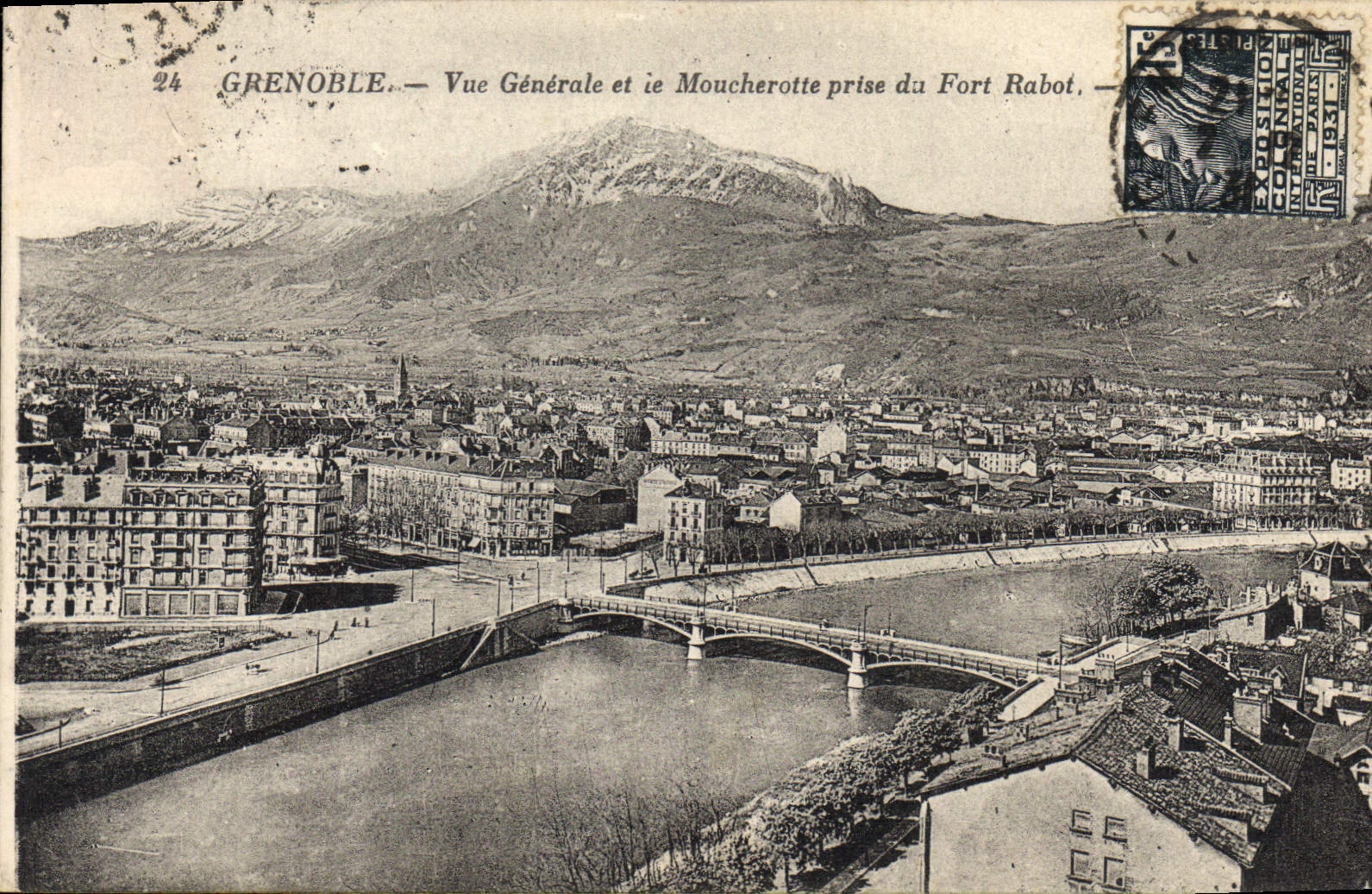 CPA Grenoble Vue Generale Et Le Moucherotte Pris Du Fort Rabot