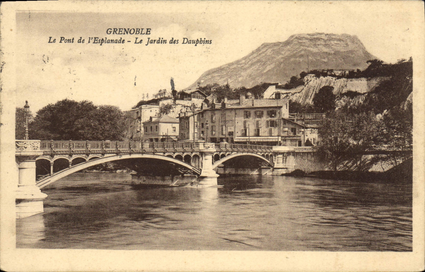 CPA Grenoble Le Pont De I'Esplanade Le Jardin Des Dauphins