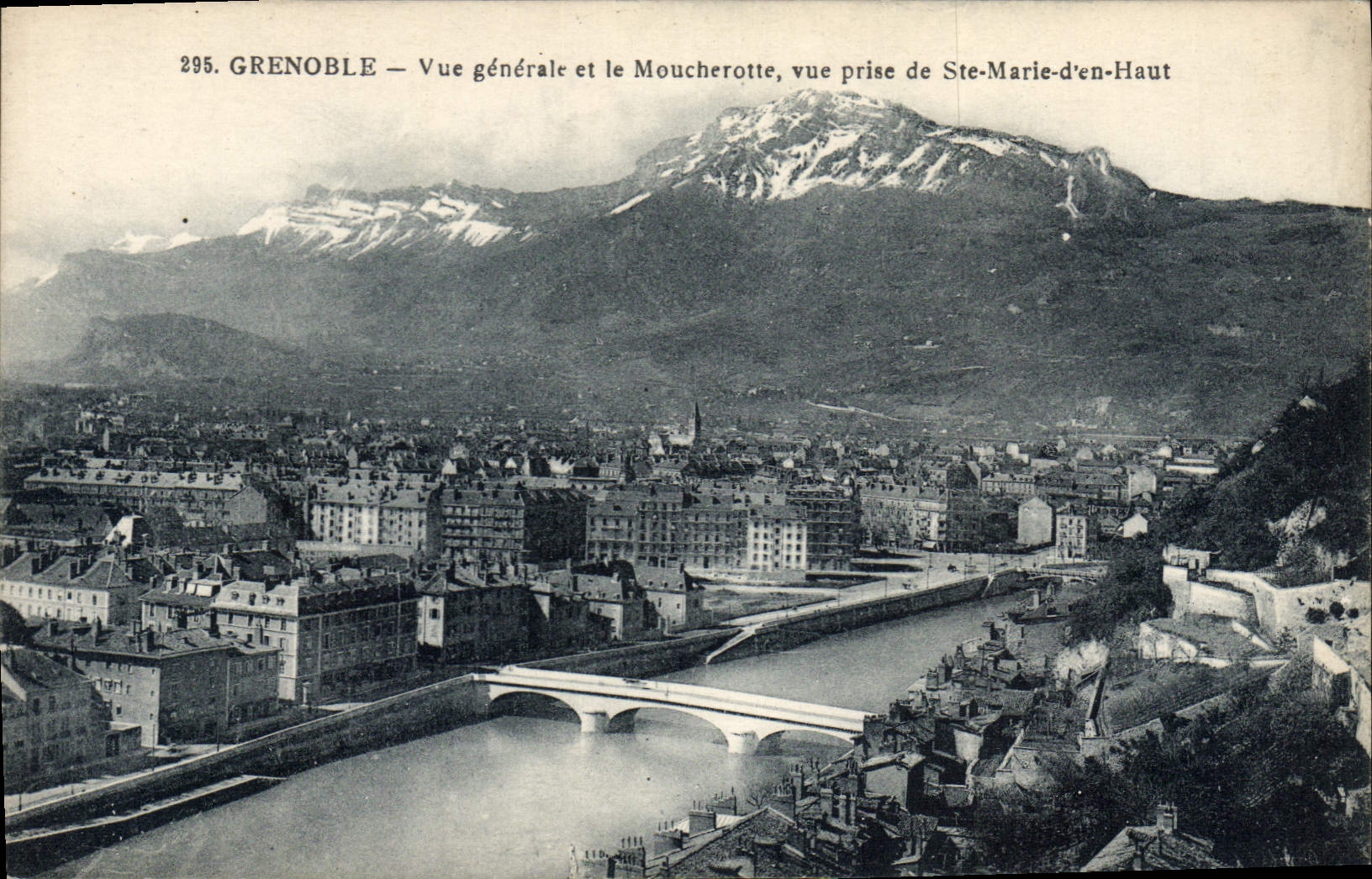 CPA Grenoble Vue Generale Et Le Moucherotte Vue Prise De Ste Marie D'En Haut
