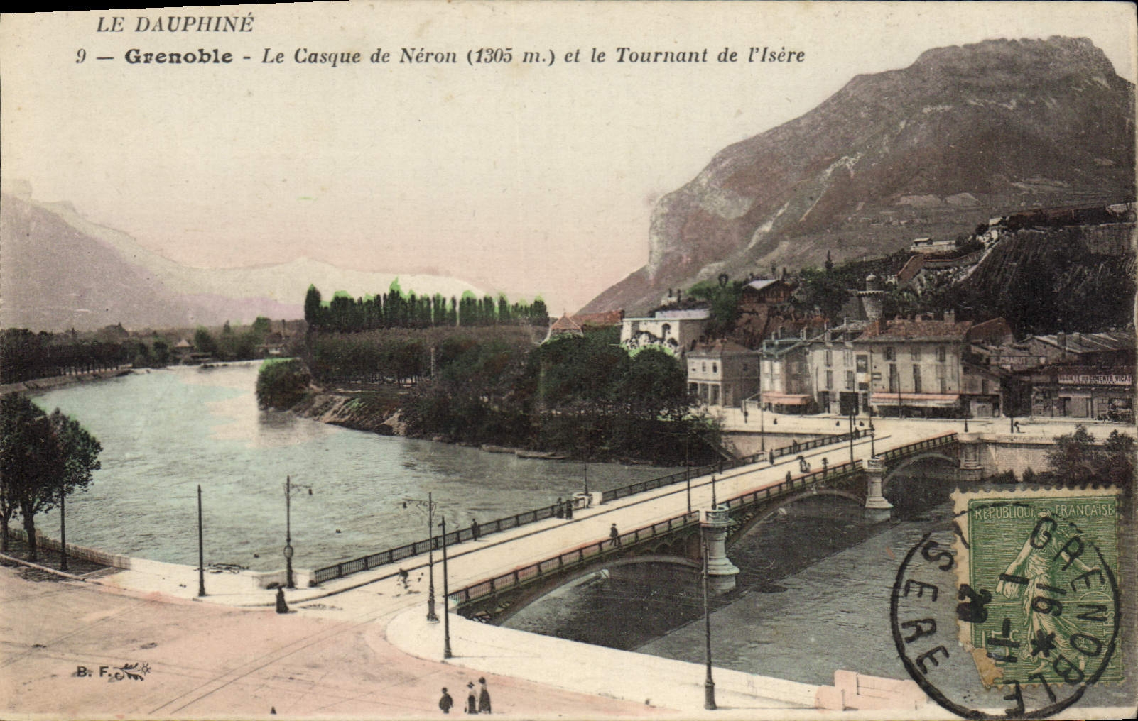 CPA Grenoble Le casque De Neron et le tournant de l'isere
