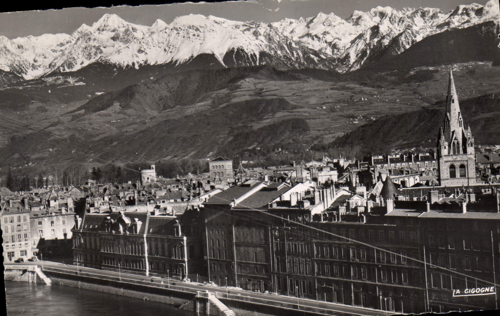 CPA Grenoble Clocher Saint Andre Palais De justice Chaine De Belledonne
