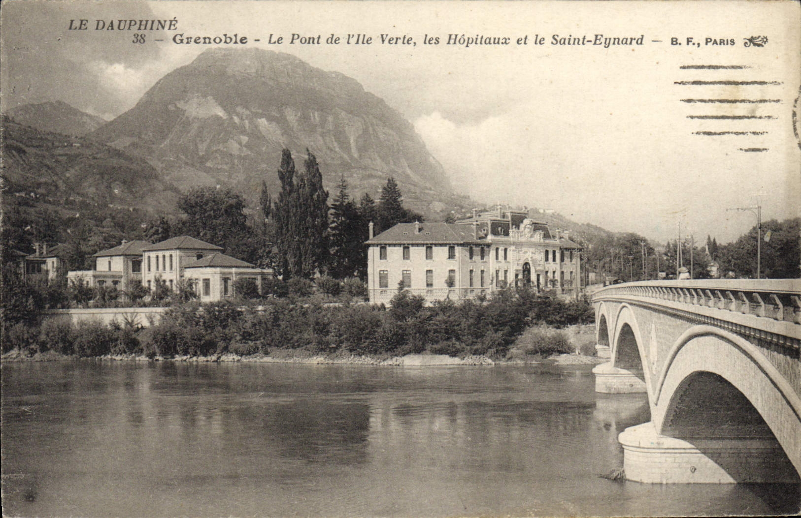 CPA Grenoble Le Pont De I'Ile Verte Les Hopitaux Et Le Saint Eynard