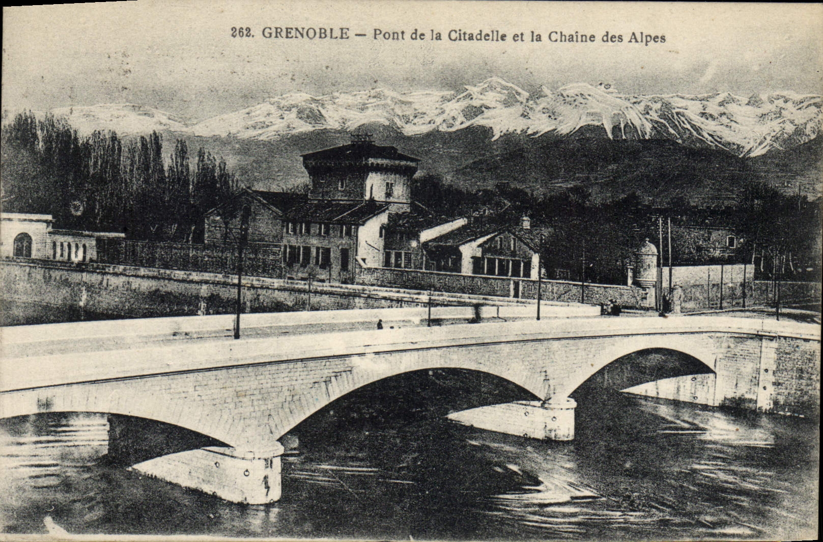 CPA Grenoble Pont De La Citadelle Et La Chaine Des Alpes