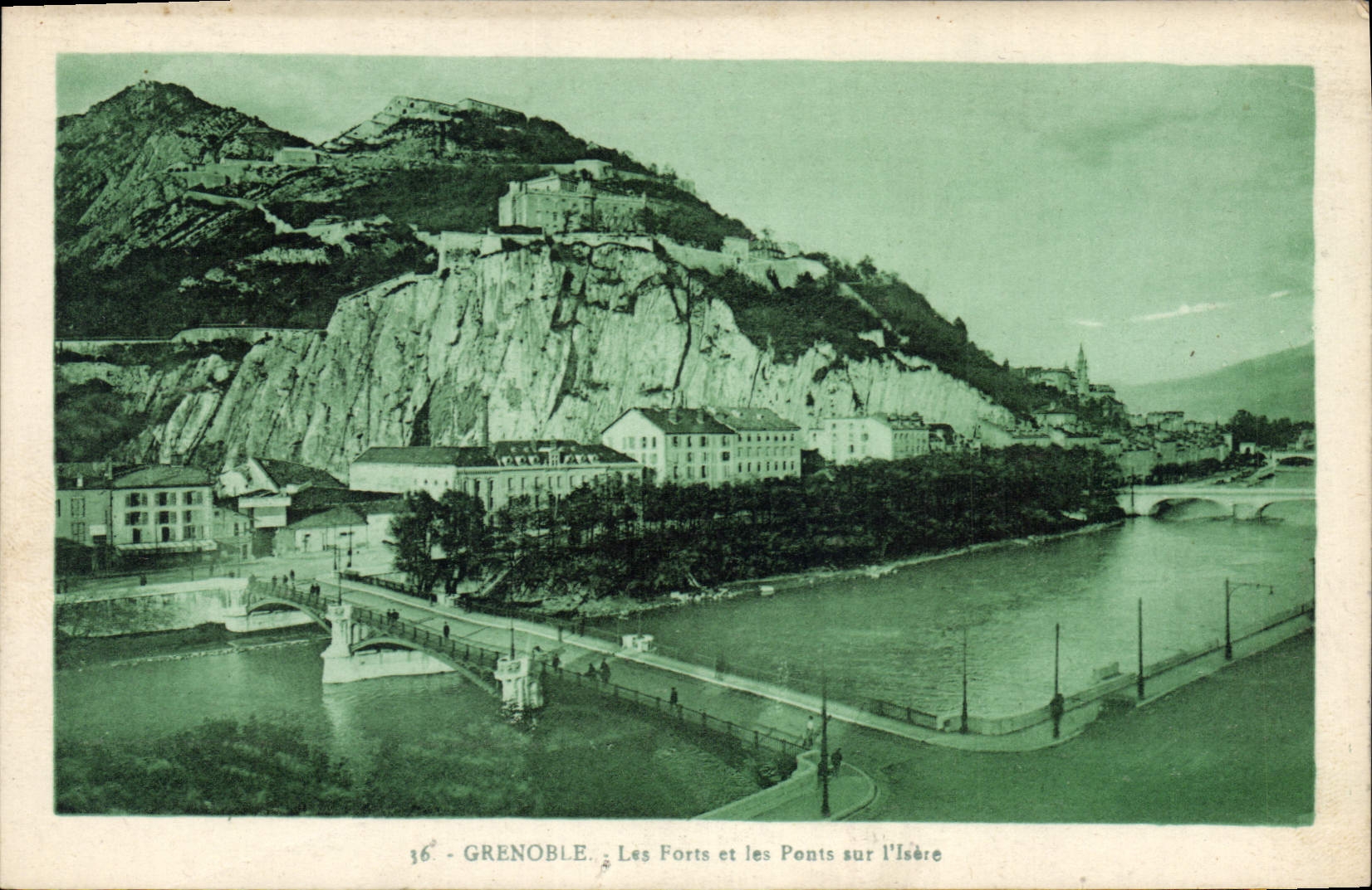 CPA Grenoble Les Forts Et Les Ponts Sur I'Isere