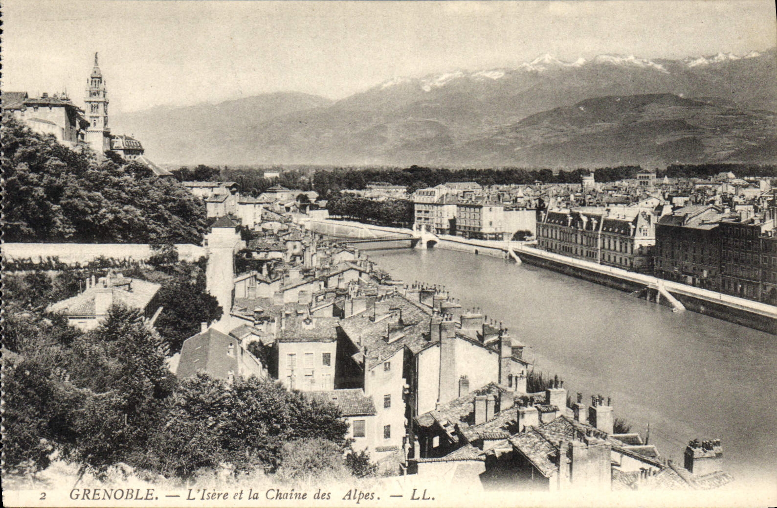 CPA Grenoble L'Isere Et La Chaine Des Alpes