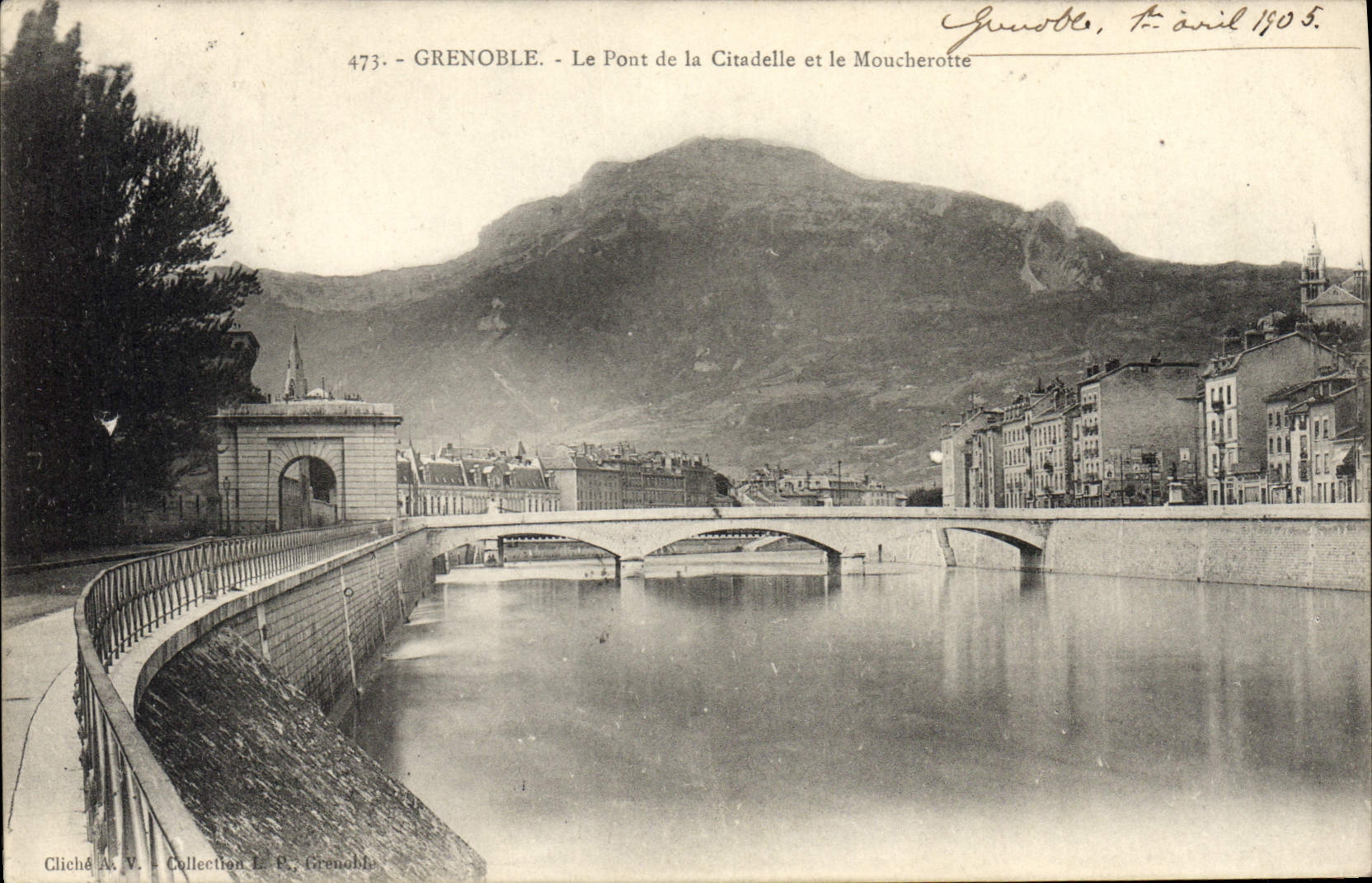 CPA Genoble Le Pont De La Citadelle Et Le Moucherotte
