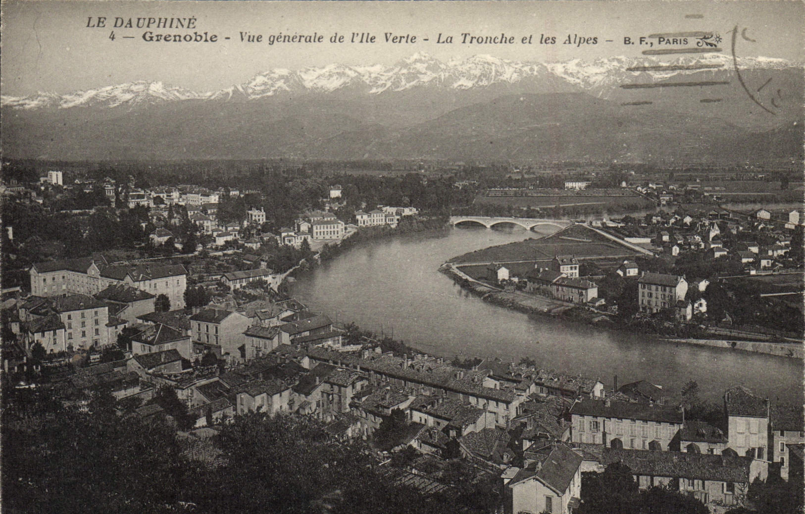 CPA Grenoble Vue Generale De I'Ile Verte La Tronche Et Les Alpes