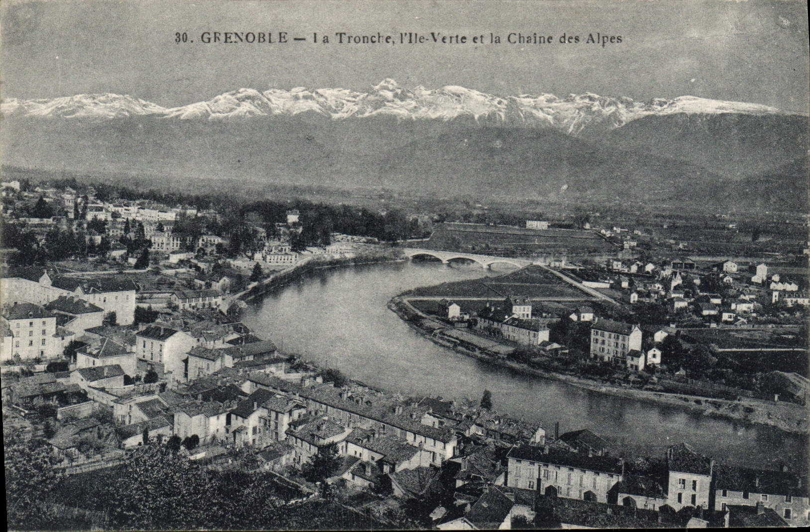 CPA Grenoble La Tronche I'Ile Verte Et La Chaine Des Alpes