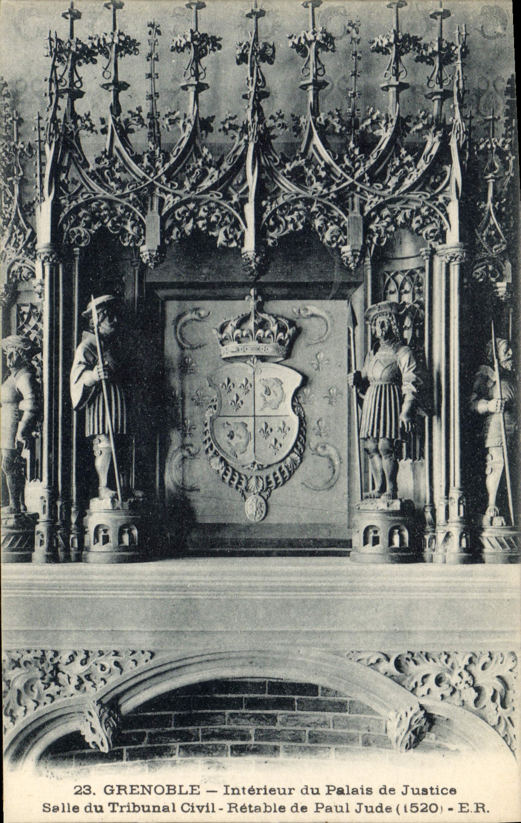 CPA Grenoble Interieur Du Palais Du Justice Salle Du Tribunal civil paul Jude 1520