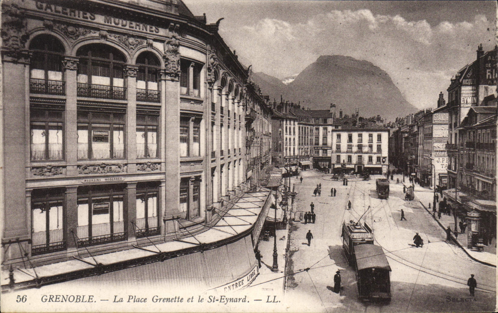 CPA Grenoble La Place Grenette Et Le St Eynard