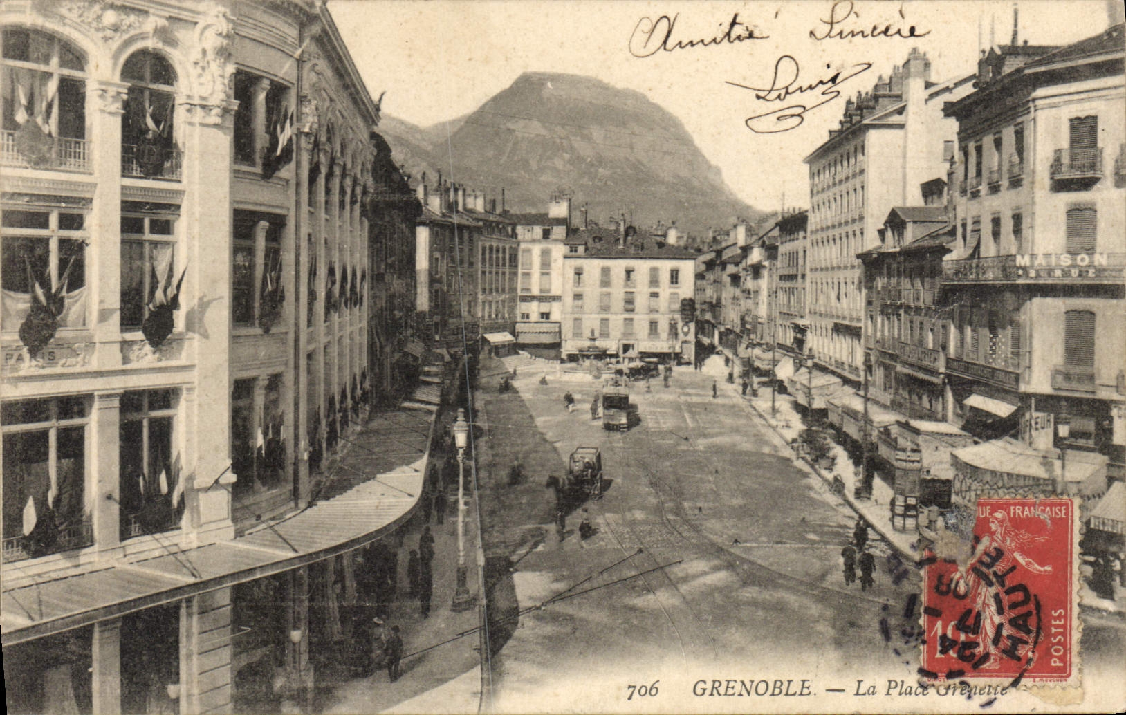 CPA Grenoble La Place Grenette