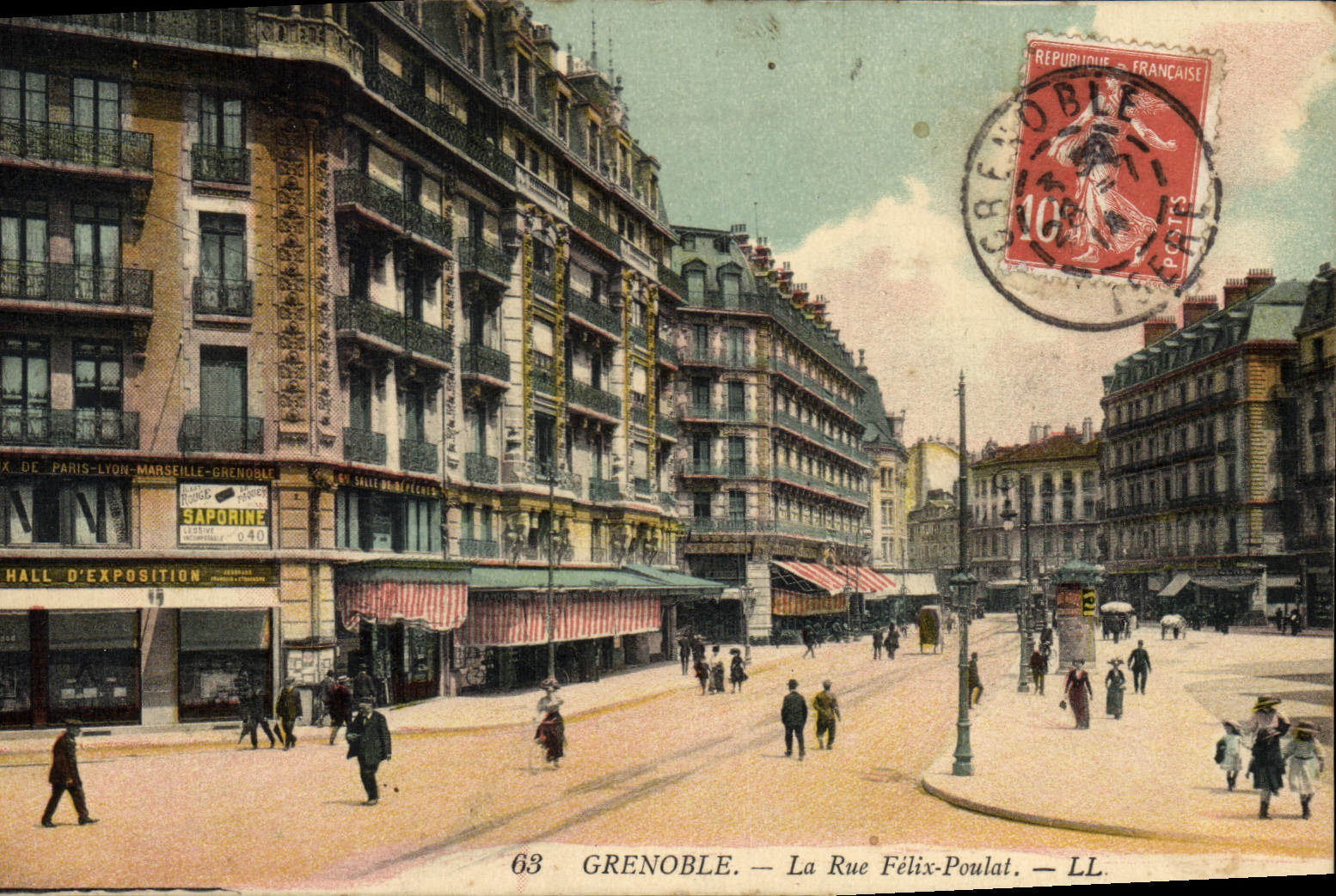 CPA Grenoble La Rue Felix Poulat
