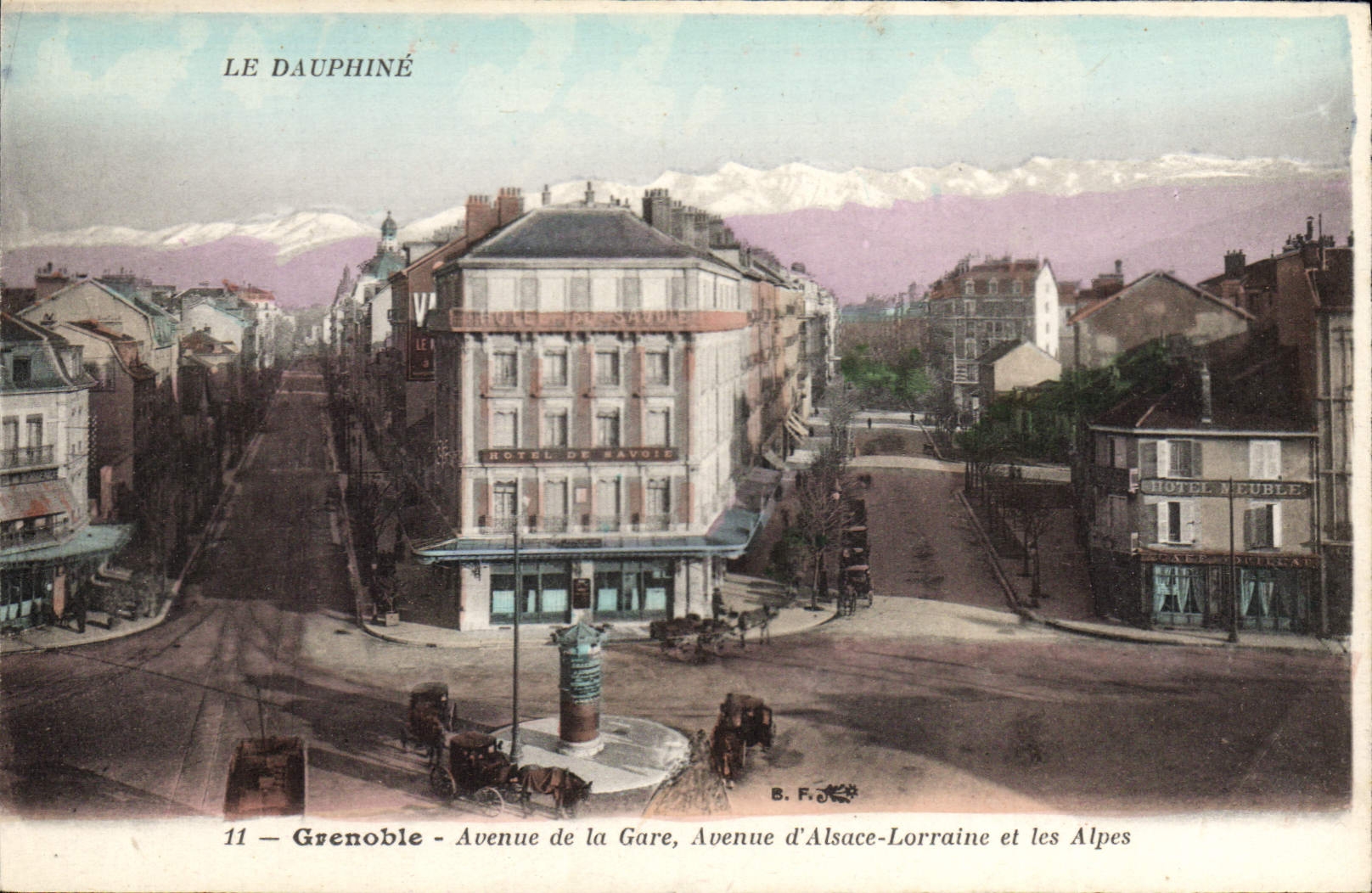 CPA Grenoble Avenue De La Gare Avenue D'Alsace Lorraine Et Les Alpes