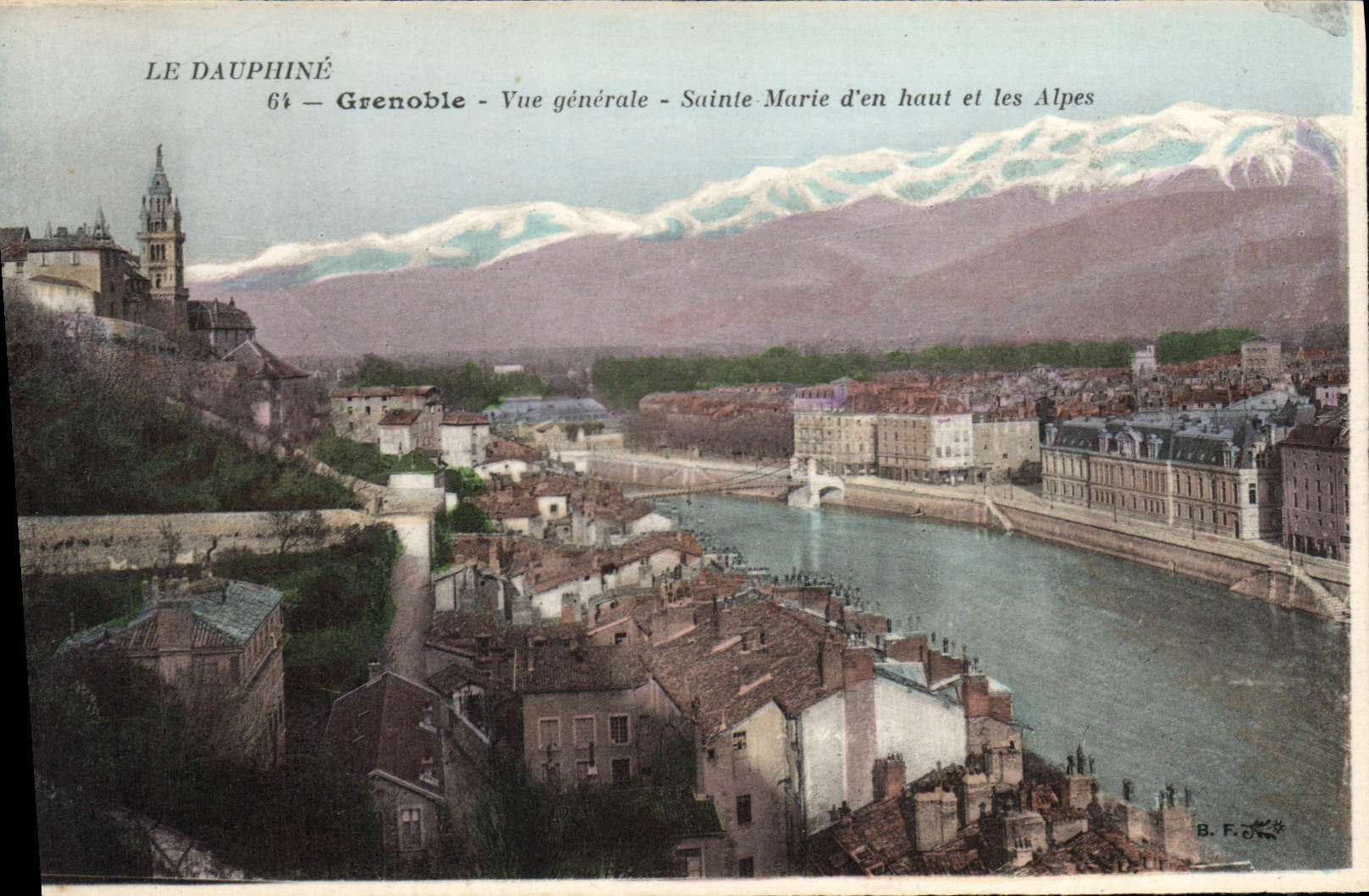 CPA Grenoble Vue Generale Sainte Marie D'En Haut Et Les Alpes