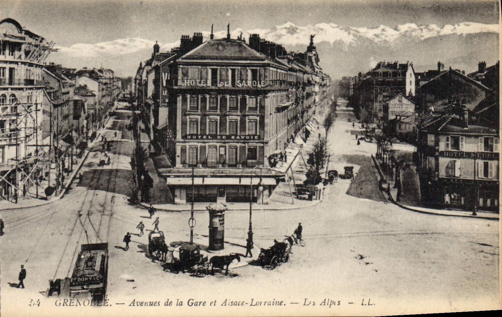 CPA Grenoble Avenues De La Gare Et Alsace Lorraine