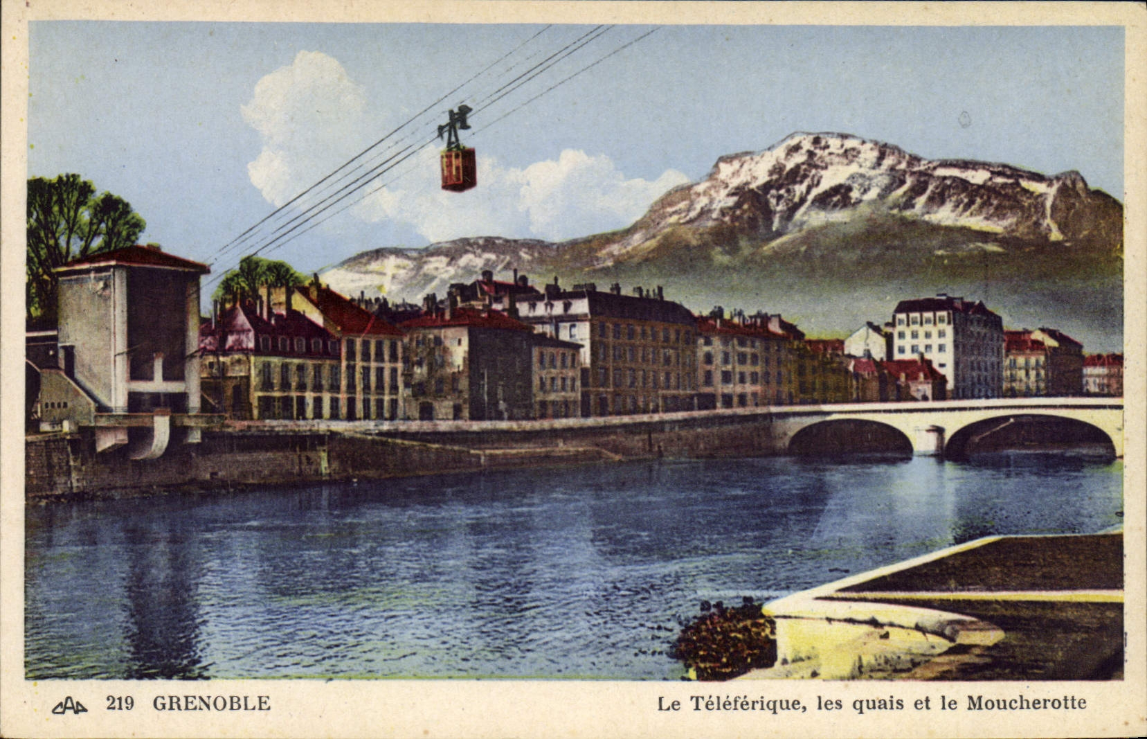 CPA Grenoble Le Teleferique Les Quais Et Le Moucherotte