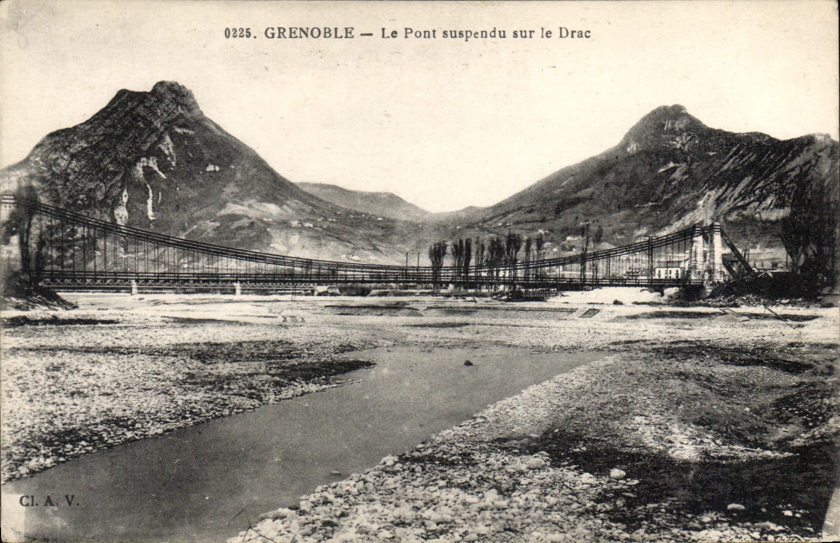 CPA Grenoble Le Pont Suspendu Sur Le Drac
