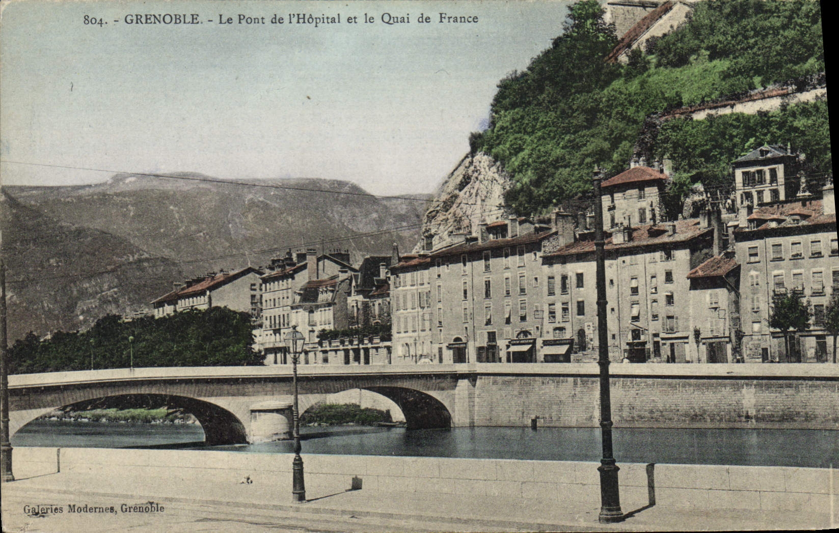 CPA Grenoble Le Pont De I'Hopital Et Le Quai De France