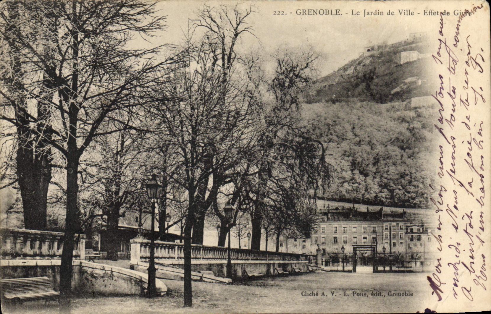 CPA Grenoble Le Jardin De Ville Effet De givre