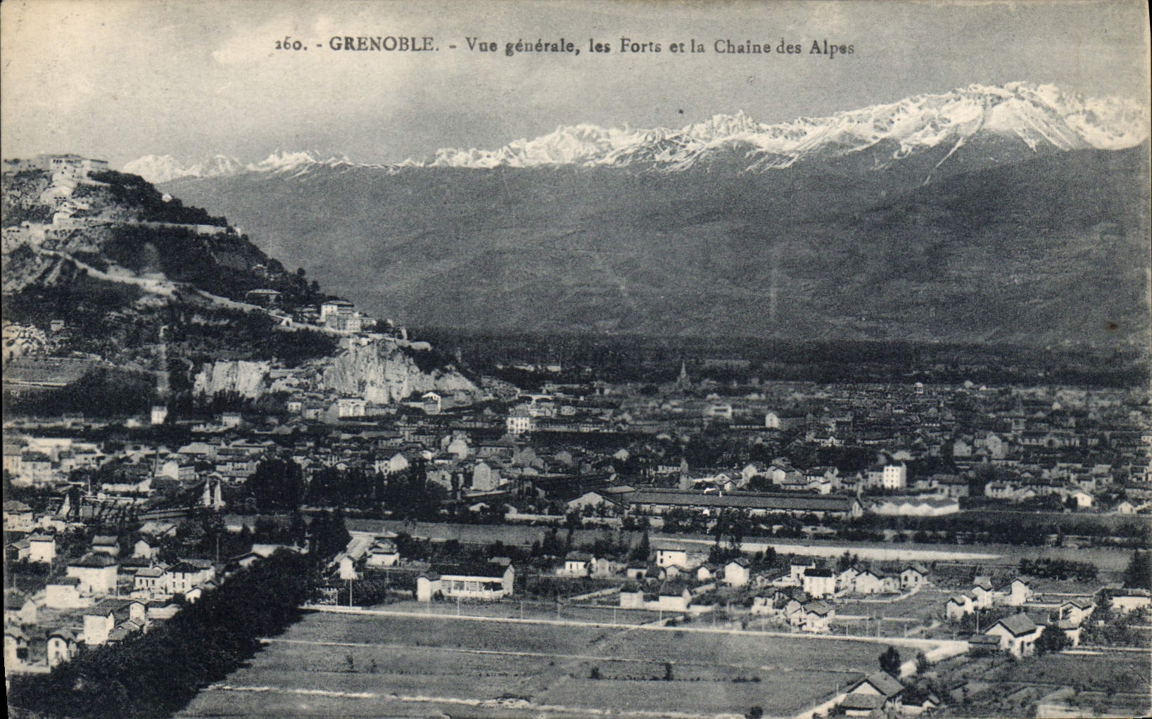 CPA Grenoble Vue Generale Les Forts Et La Chaine Des Alpes